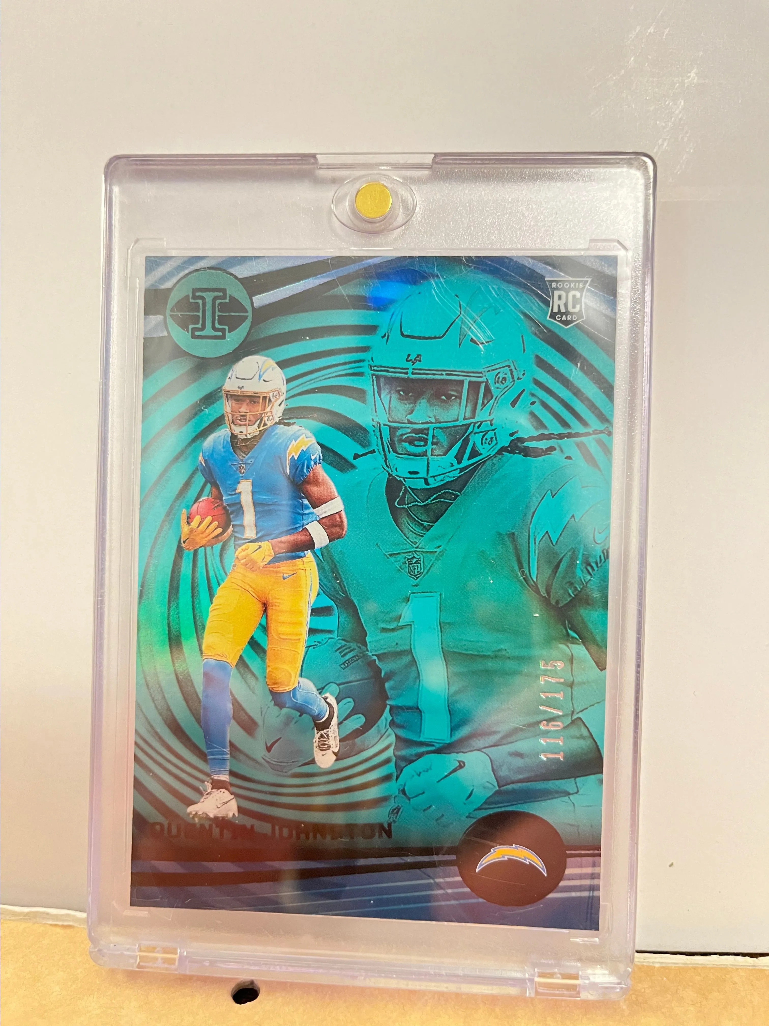 Product image for 2023 Panini Illusions - Teal #63 Quentin Johnston /175 (RC)