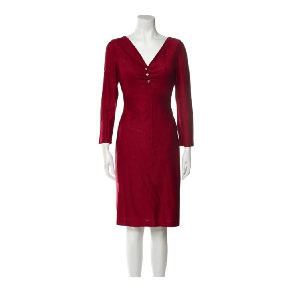 Product image for Women's St. John Red Knit Dress Size 18