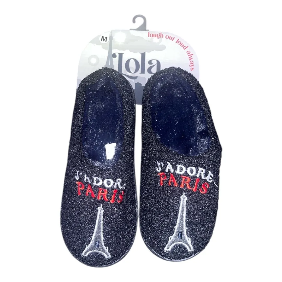 Product image for F002: [6.5, 7, 7.5] J'Adore Paris - Eiffel Tower - Slippers