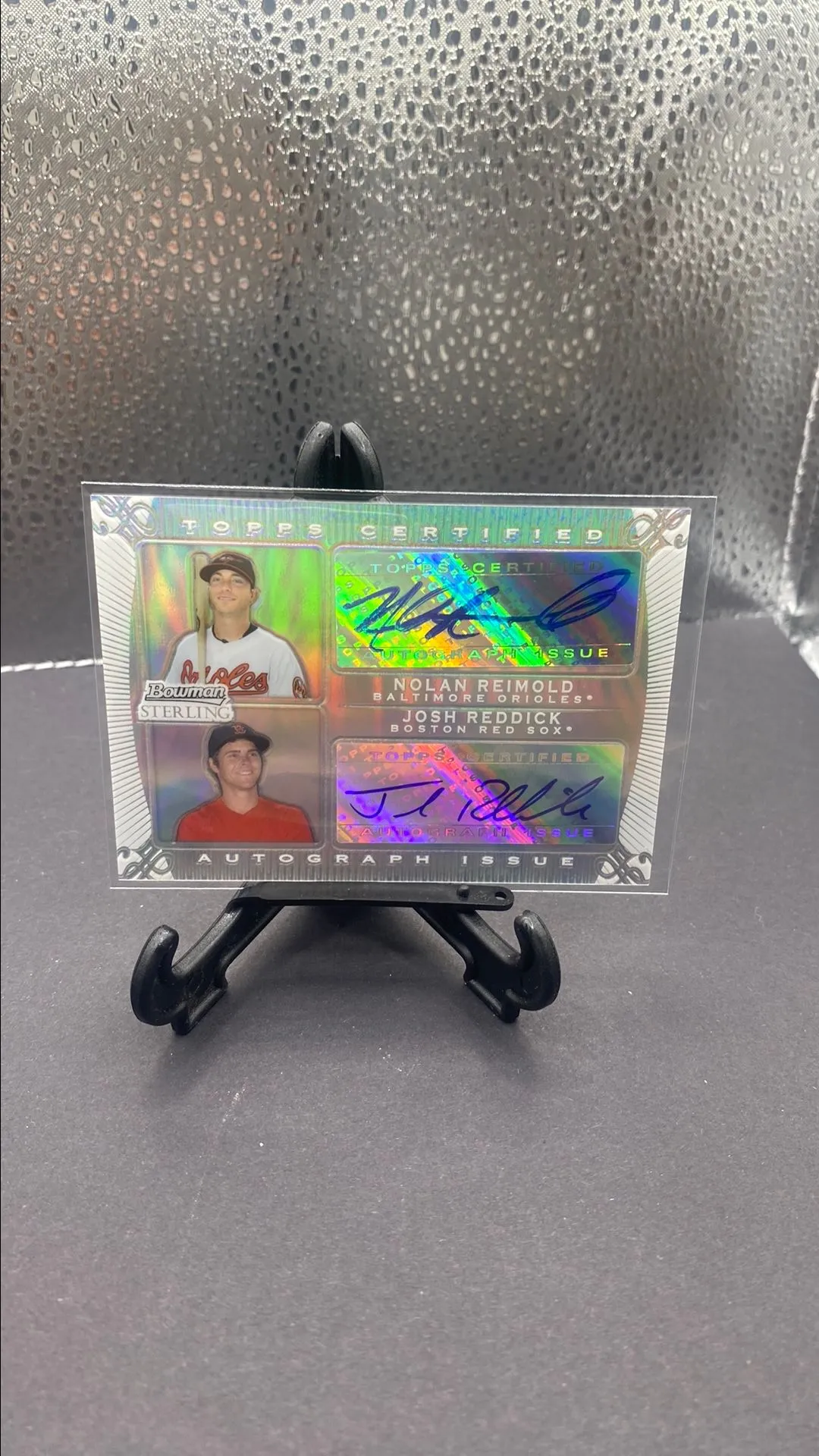 Product image for Nolan Reimold + Josh Reddick 2009 Bowman Sterling Dual Auto Refractor #67/199   Orioles   Red Sox