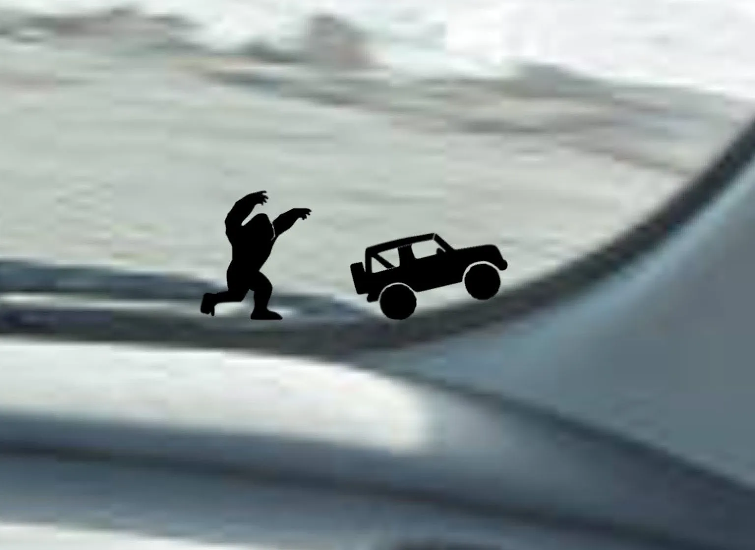 Product image for Bigfoot with Vehicle decal - windshield Easter egg for Jeep Wrangler
