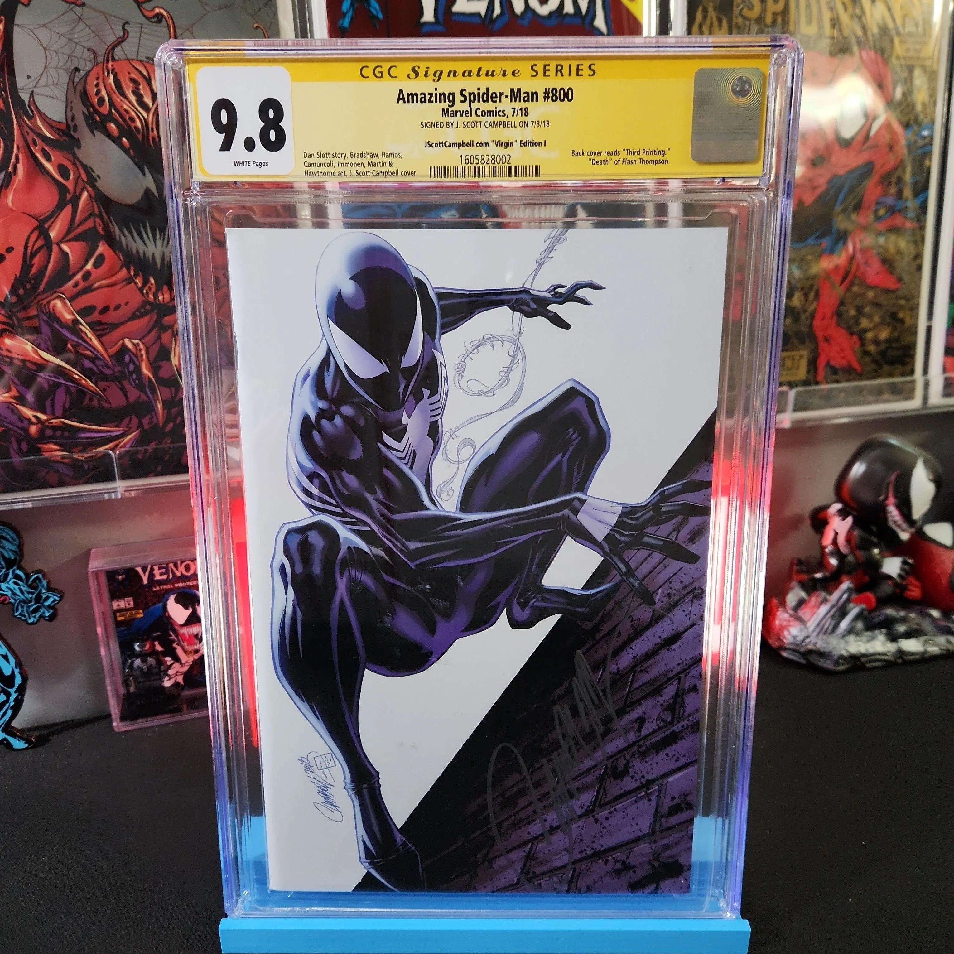 Product image for AMAZING SPIDER-MAN #800🔑✒️(CGC SS 9.8)(SIGNED BY J.SCOTT CAMPBELL) SYMBIOTE SPIDER-MAN VARIANT HTF