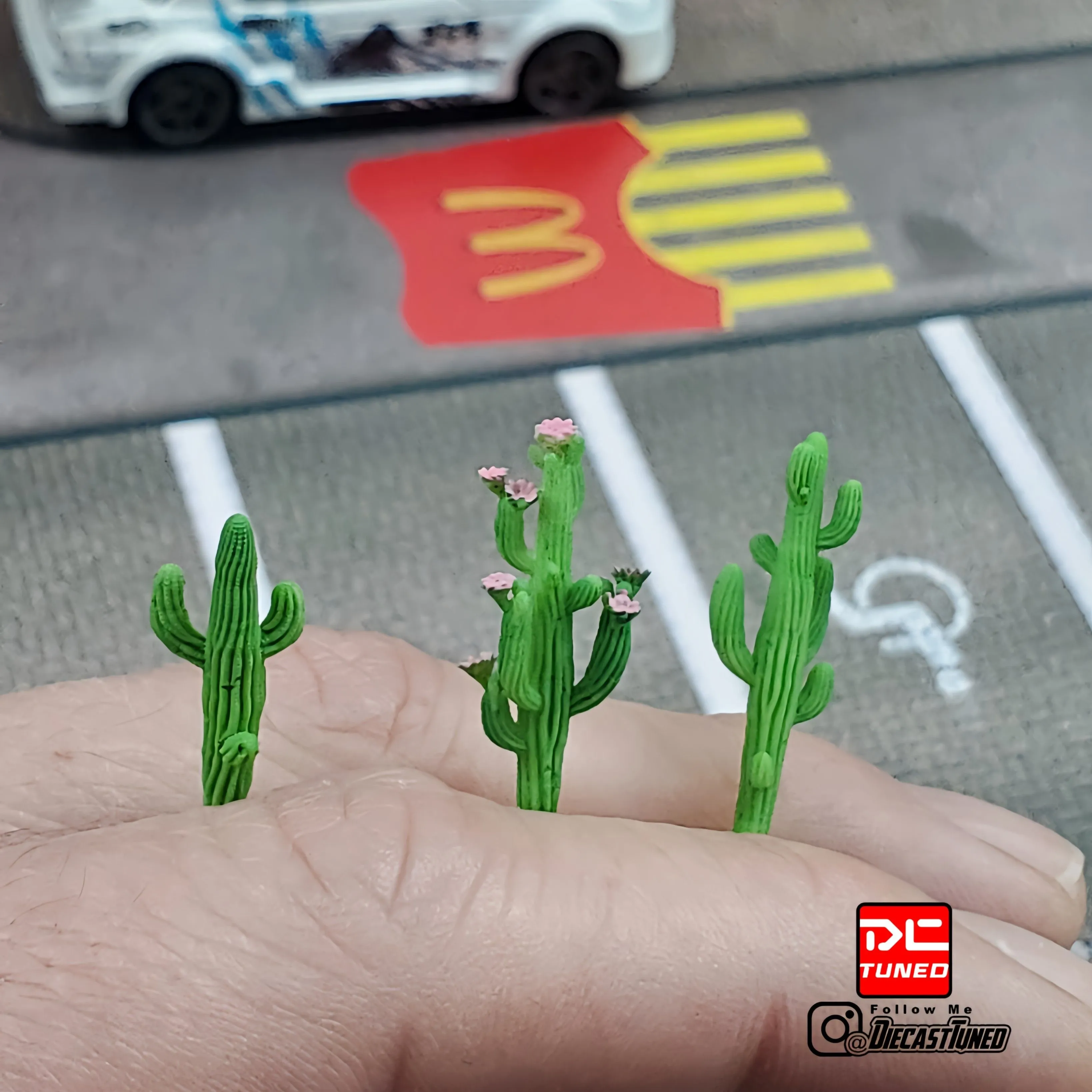 Product image for 6 pcs - Mini Cactus Desert Garden 1/64 Scale Resin For Dioramas Train And Car