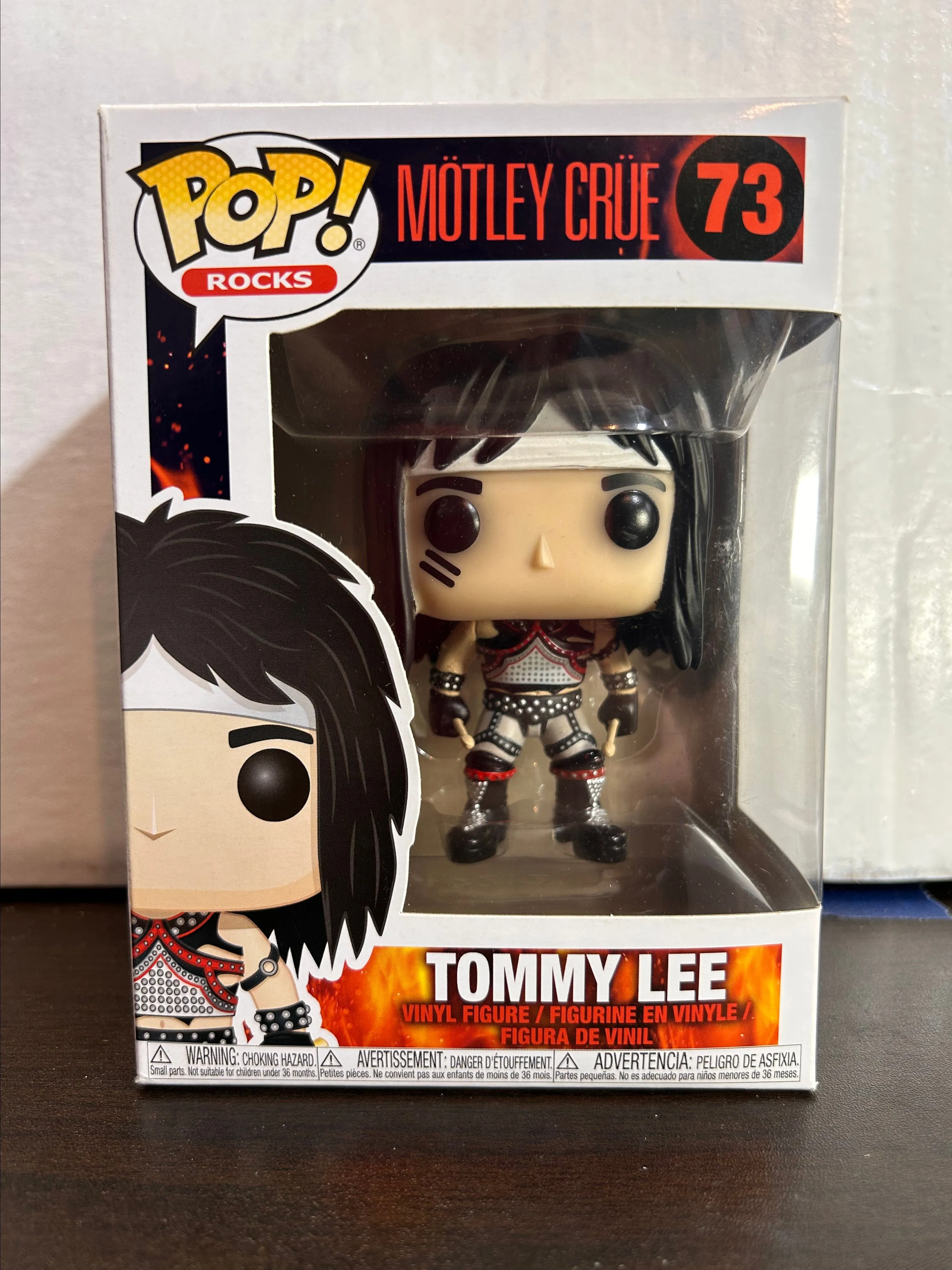 Product image for Tommy Lee Motley Crue Rocks Vaulted Funko Pop 73 With Protector
