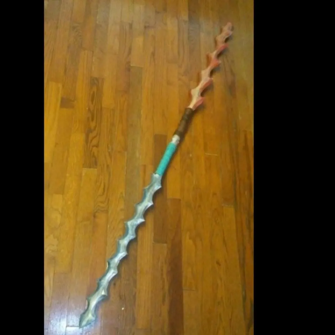 Product image for handmade Fire and Ice sword staff