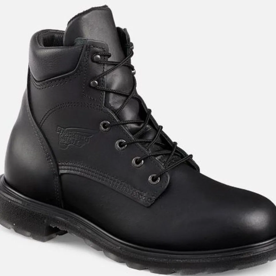 Product image for Red Wings Worx Black Leather Steel Toe Boots Size 11.5