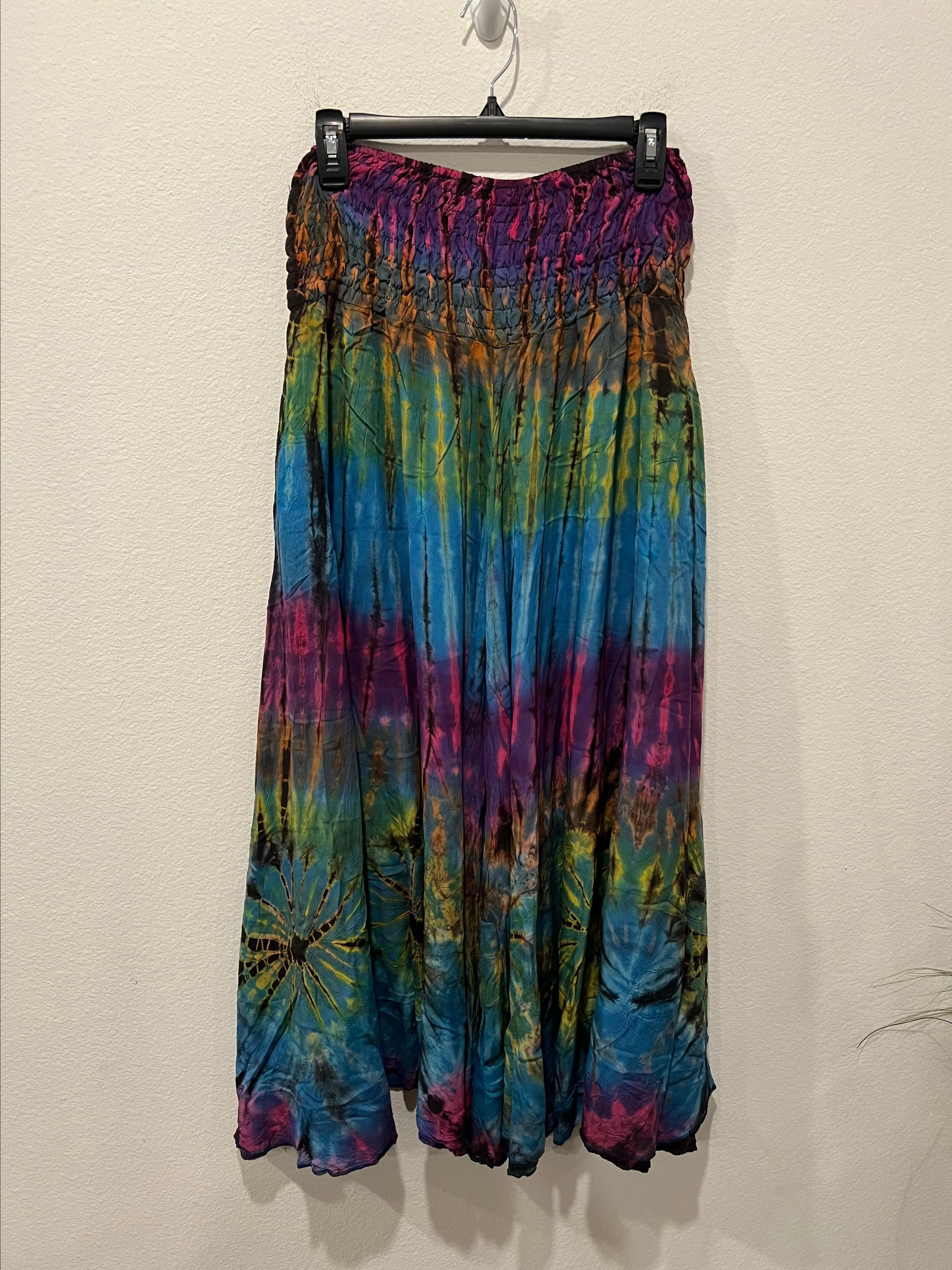 Product image for Colorful Tie-Dye Wide Leg Pants by Kathmandu One Size Fits S-XL