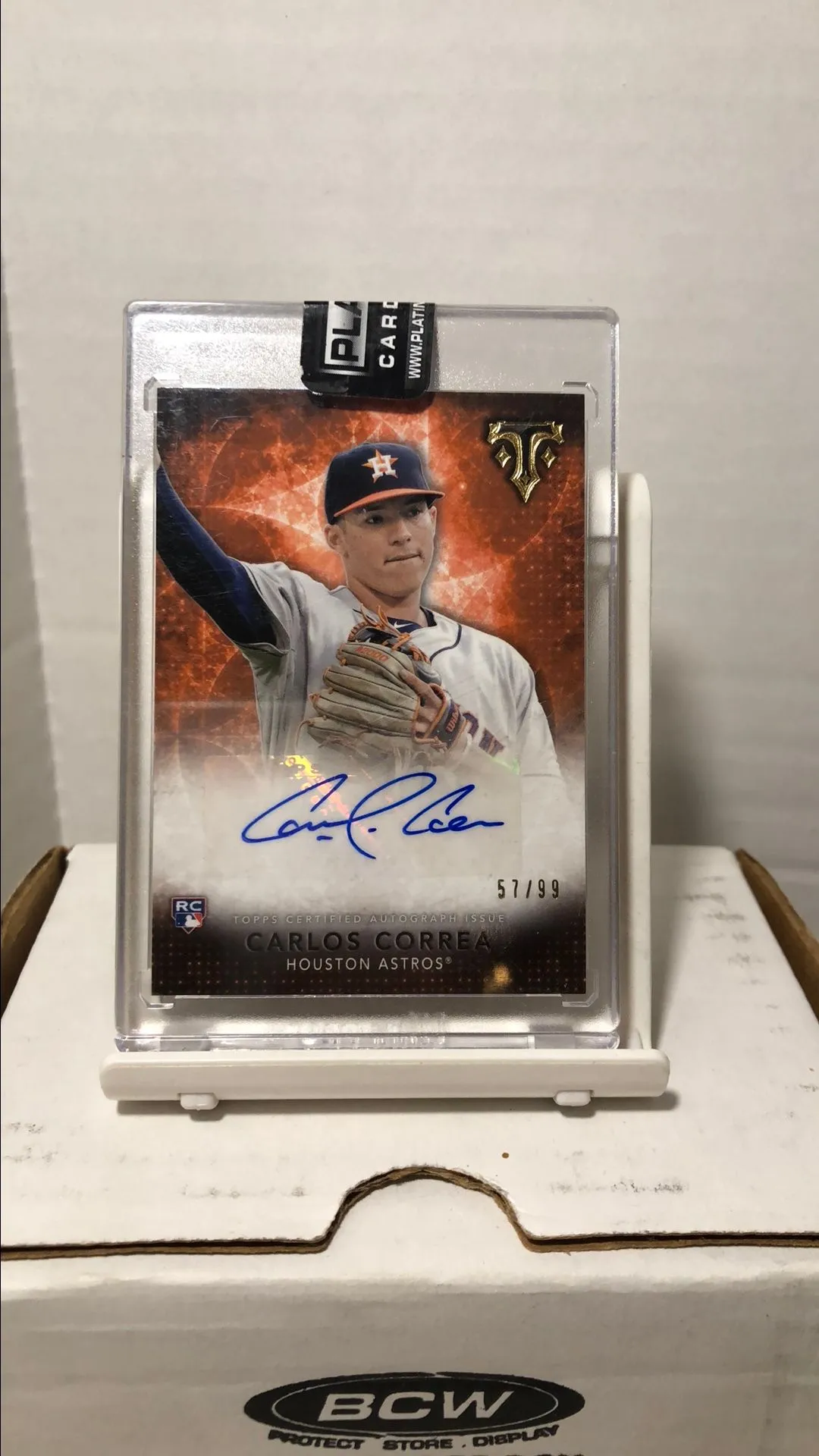Product image for Carlos Correa 2015 Topps Triple Threads Rookie Auto /99
