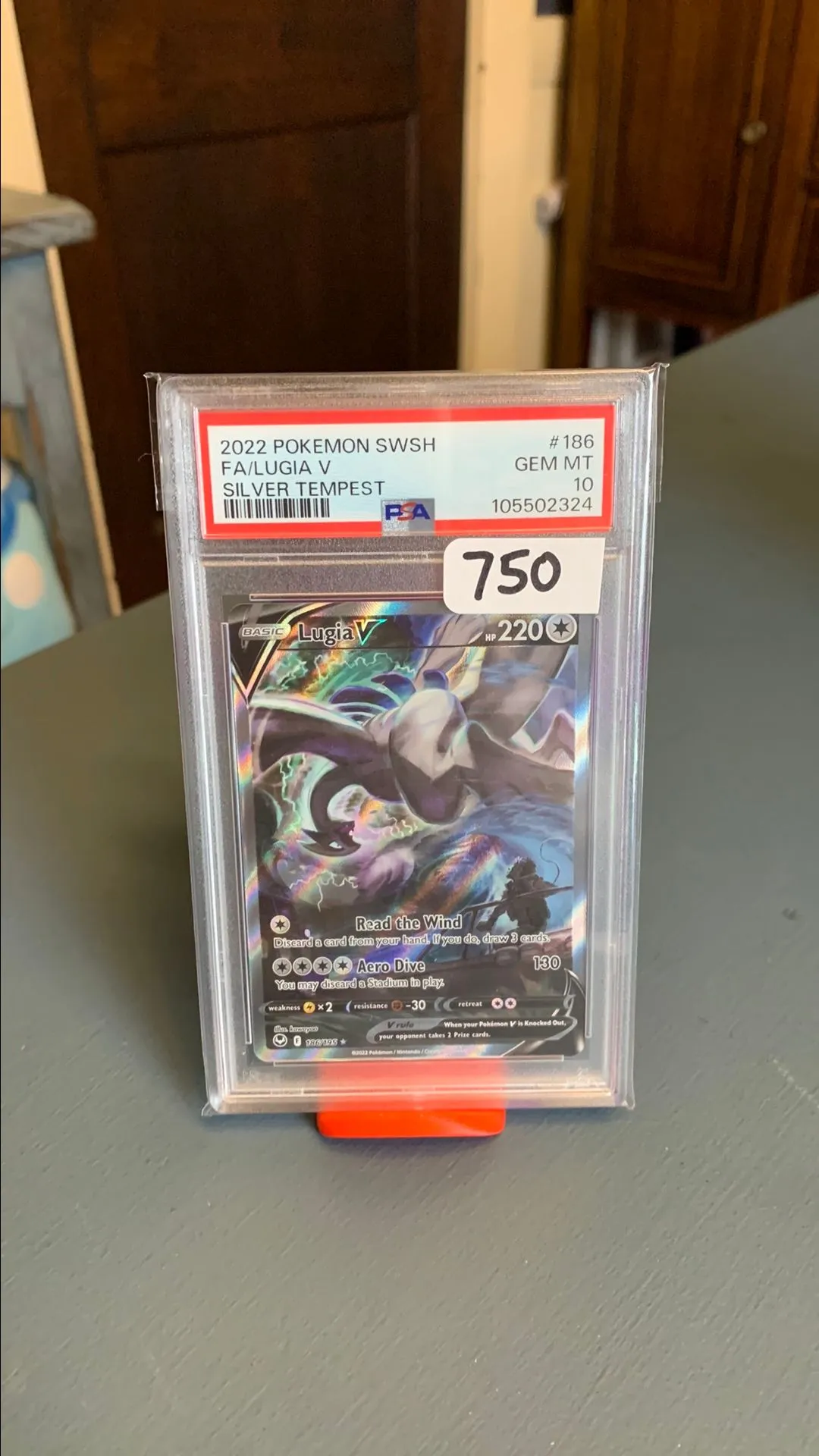 Product image for PSA 10 Lugia V Alt Art Silver Tempest #186