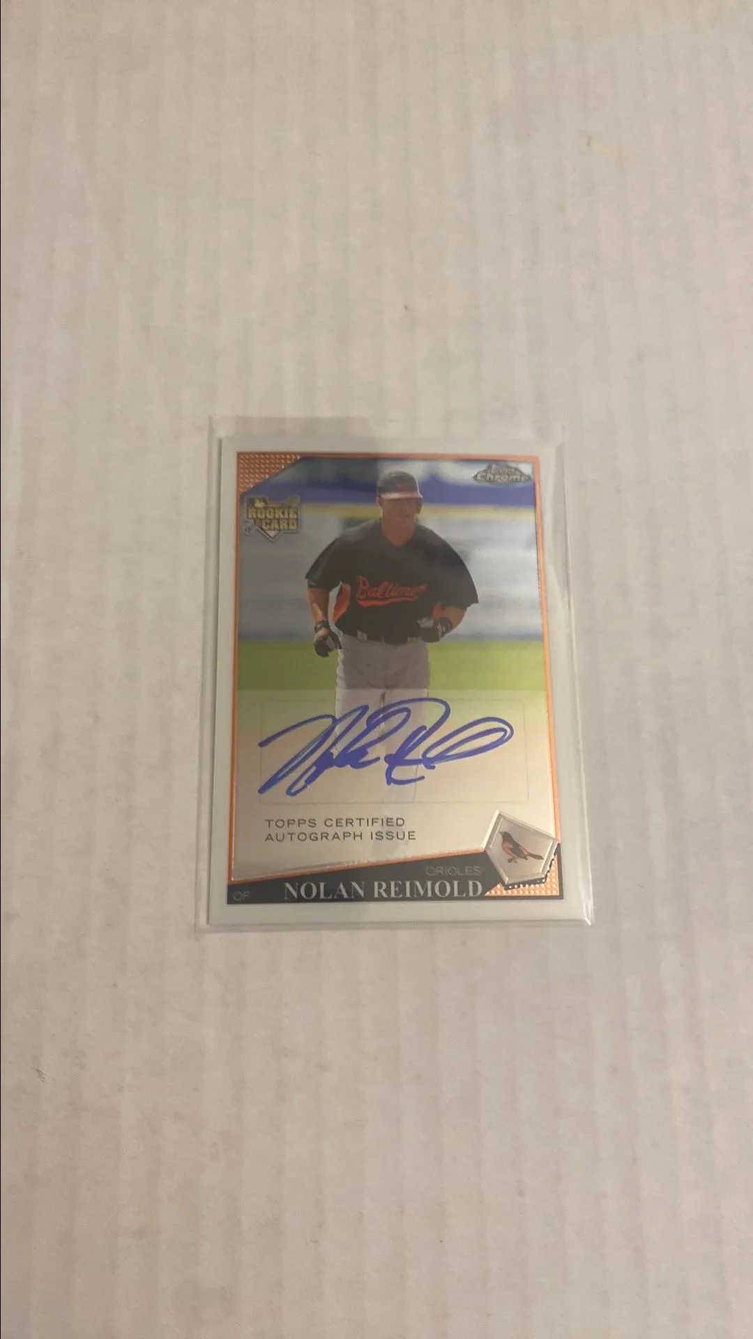 Product image for Nolan Reimold 2009 Topps Chrome Rookie On Card Auto     Orioles