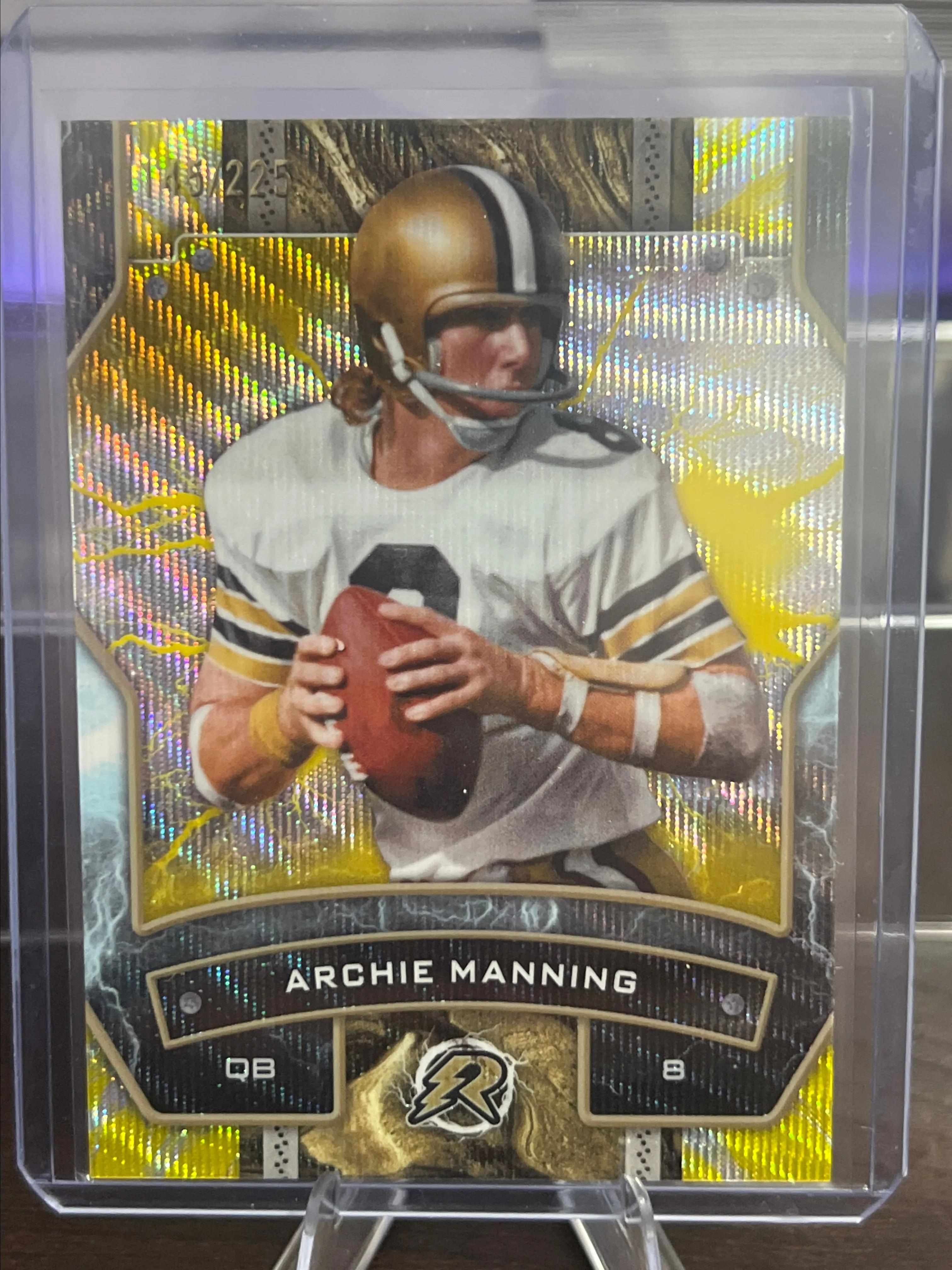 Product image for Archie Manning 2025 Topps Resurgence Yellow Wave /225