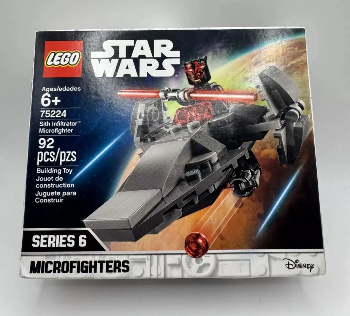 Product image for LEGO Star Wars Sith Infiltrator Microfighter (75224) - NEW SEALED brand new Disney series 6