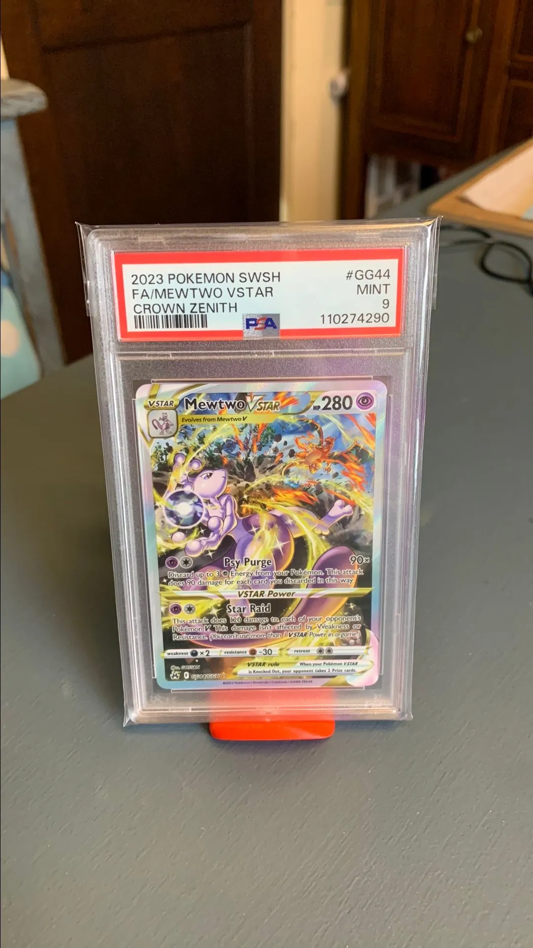 Product image for PSA 9 Mewtwo Vstar Crown Zenith #GG44