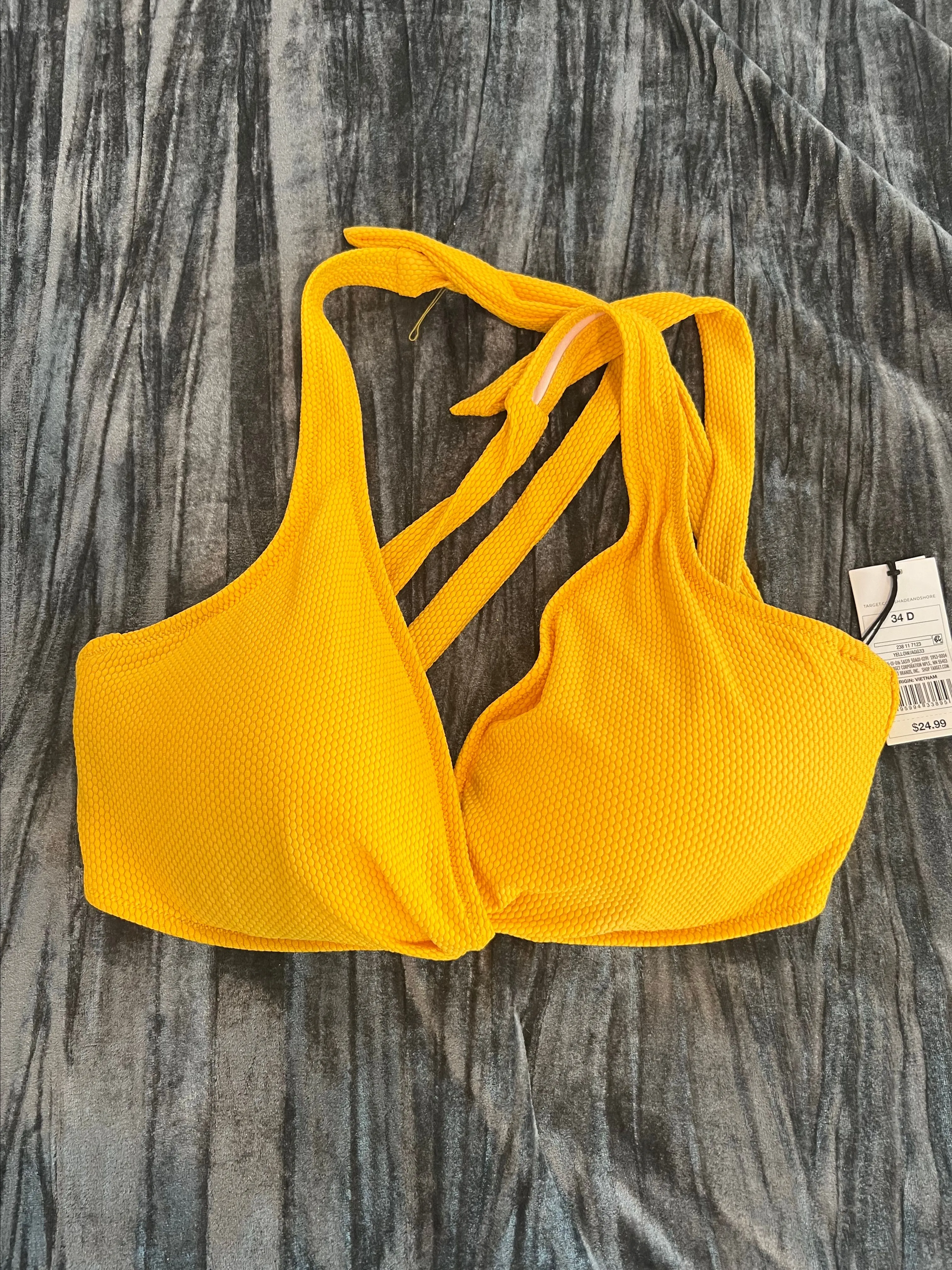 Product image for Vibrant Yellow Bikini Top Size 34Dby shade shores