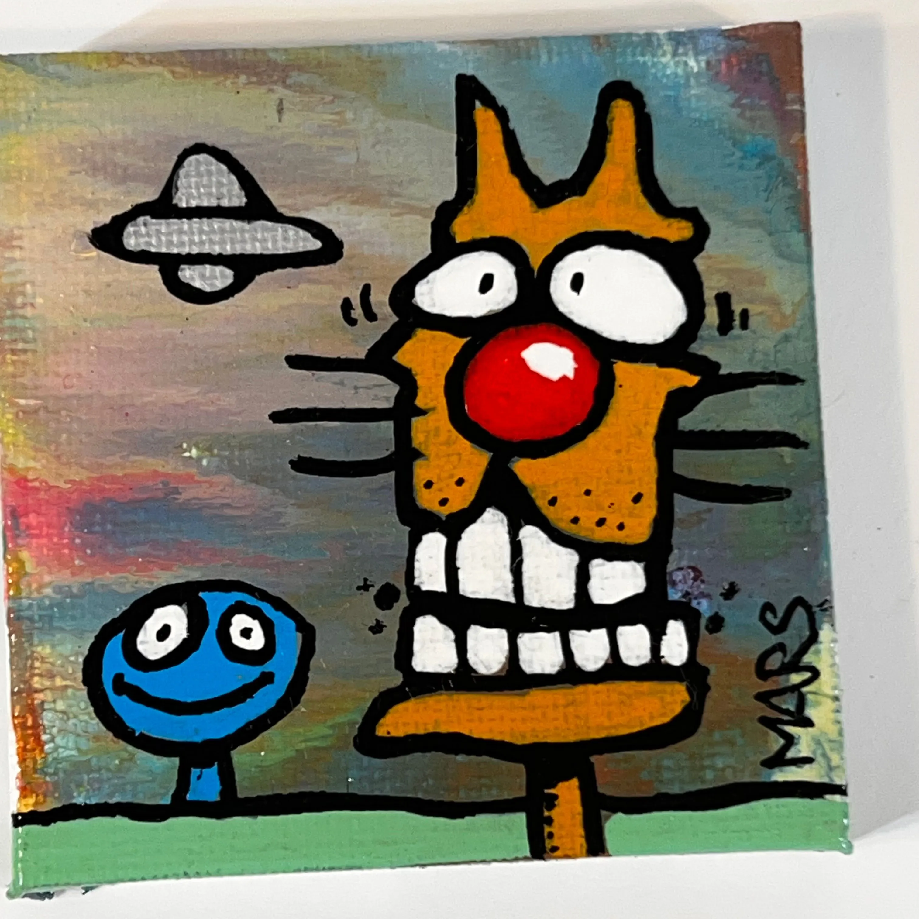 Product image for 26spe 2x2" original painting by Joey Mars