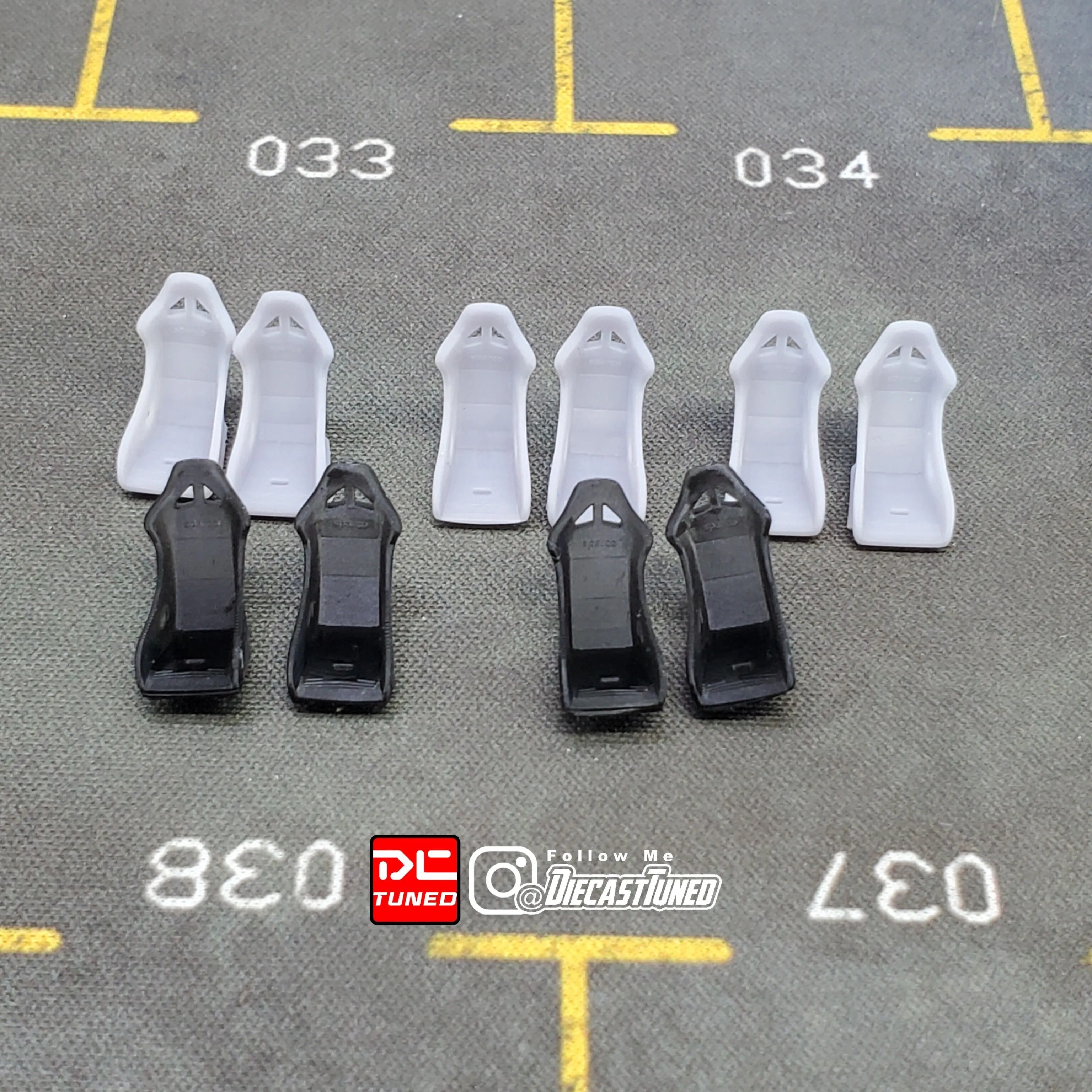 Product image for 5 set Racing Seats Resin Scale 1/64 for custom Diecast HotWheels 