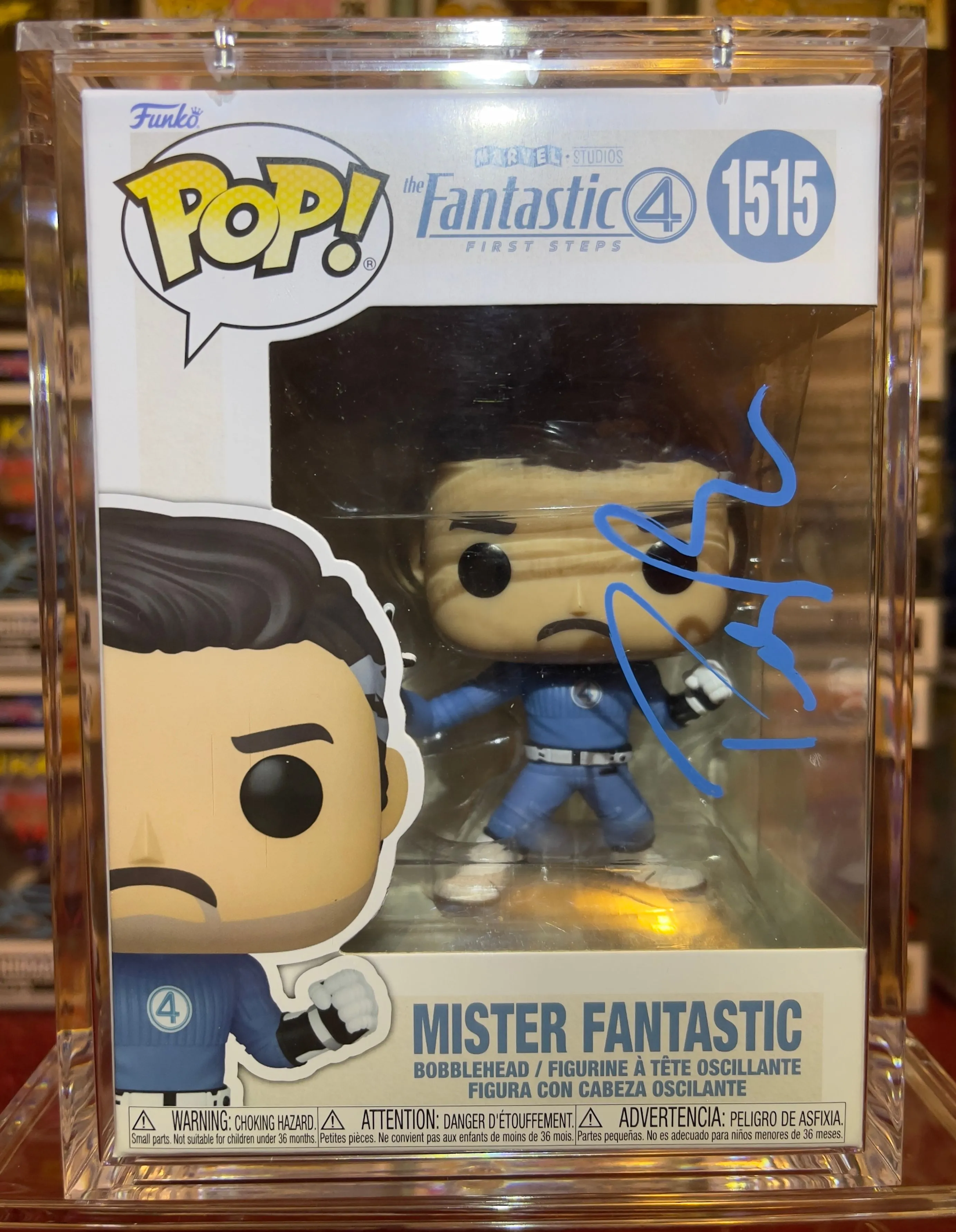 Product image for Marvel Fantastic 4 Mister Fantastic #1515 Signed By Pedro Pascal Beckett BAS COA Authentic