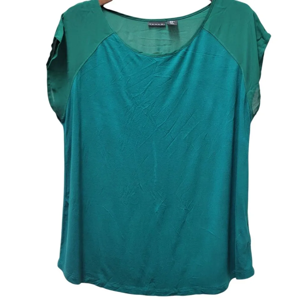 Product image for Tahari Women’s Polyester Rayon Blend Top Size XL Excellent