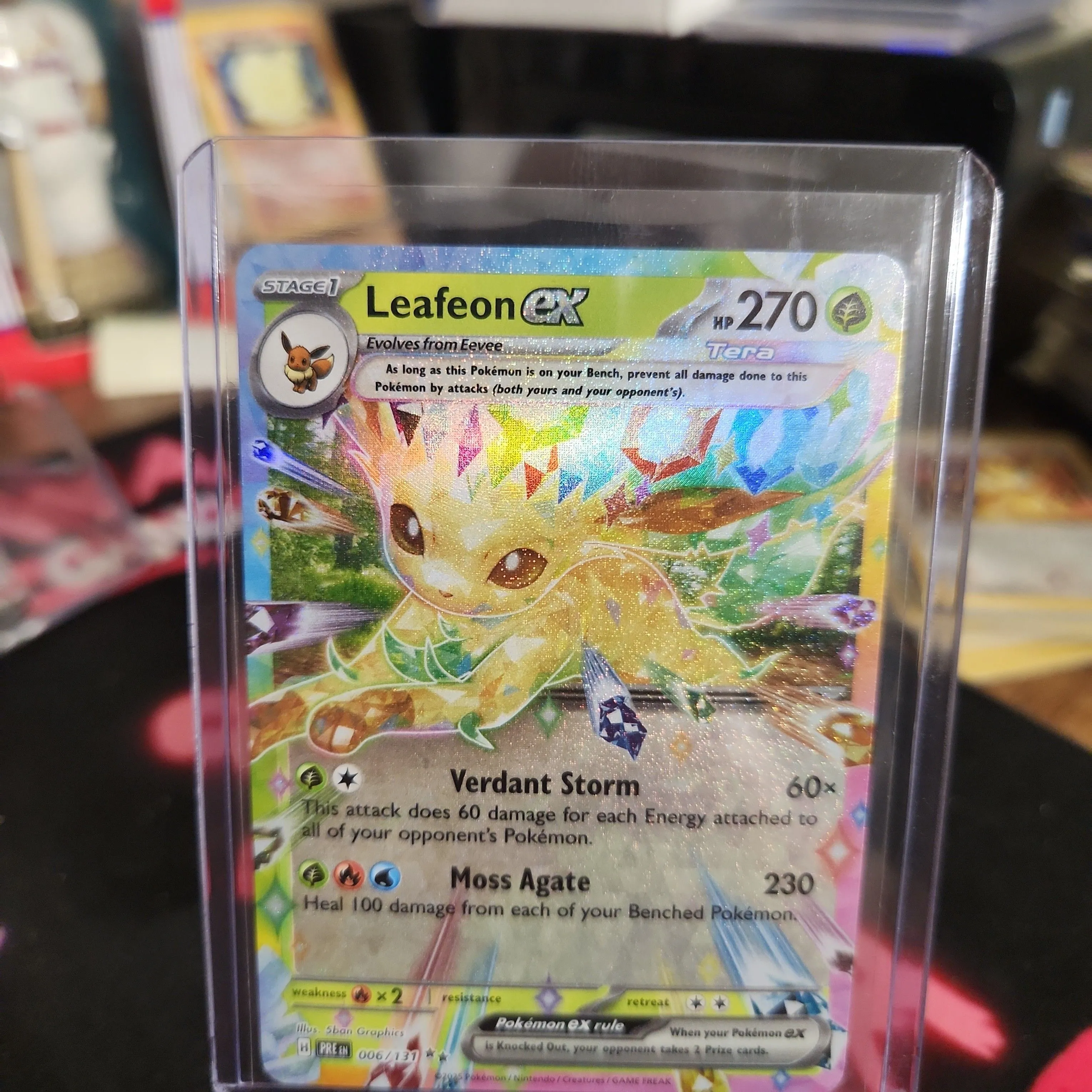 Leafeon ex Pokemon  Double Rare  006/131 Prismatic Evolutions  Whatnot:  Shop, Sell, Connect