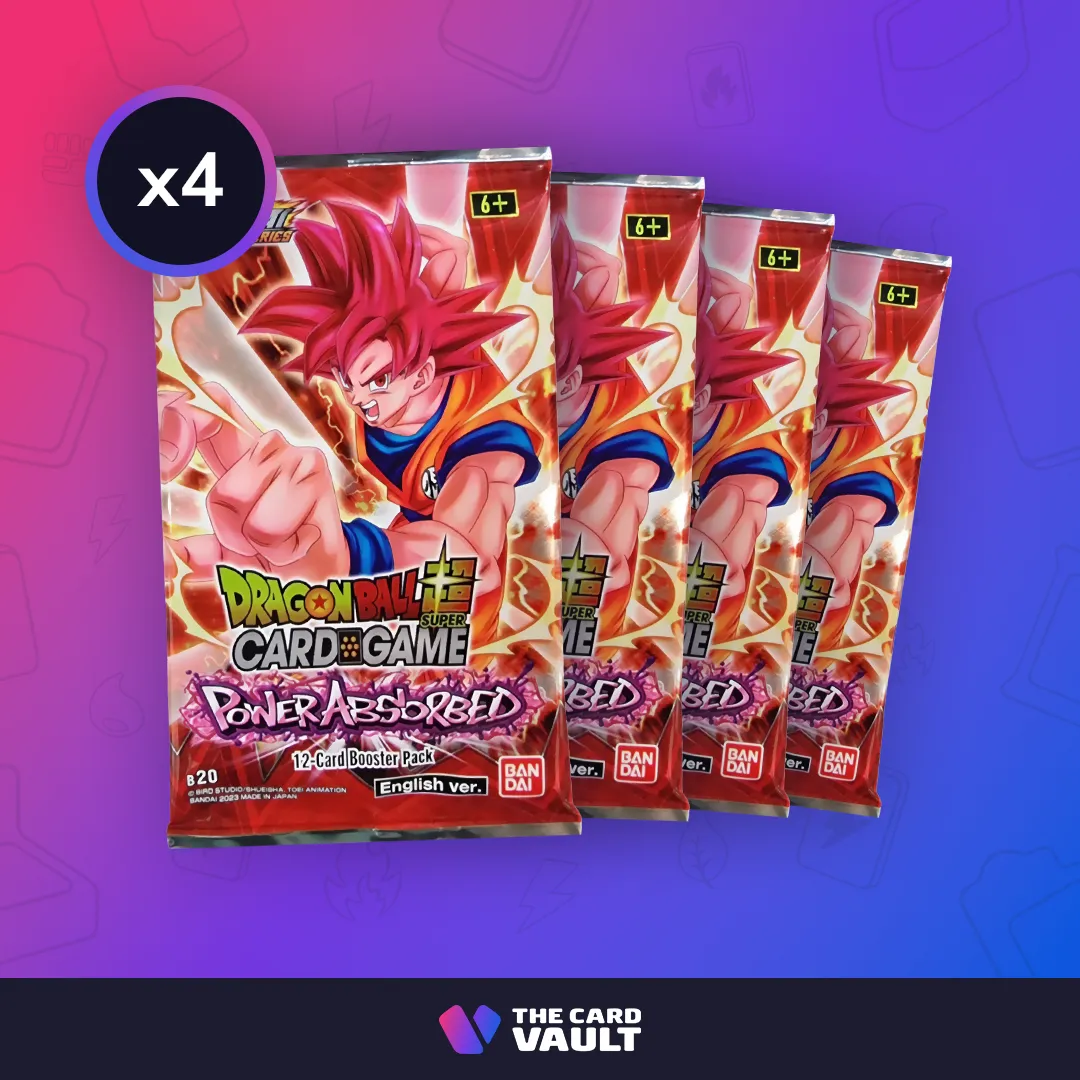 Product image for 4 x Dragon Ball Super CG - Masters - Zenkai Series Set 03 - Power Absorbed (DBS-B20) Booster Pack