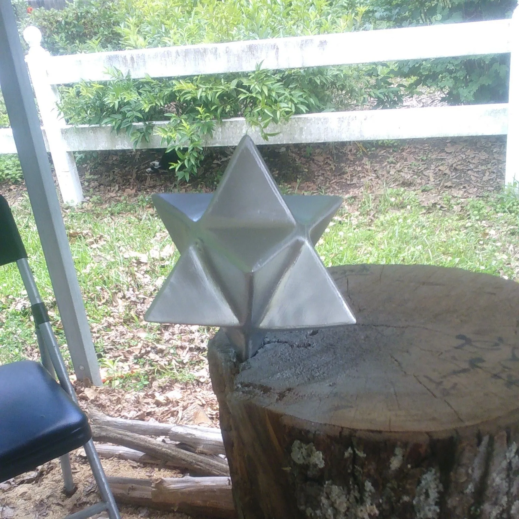 Product image for 6x6in Wooden Merkaba Star Tetrahedron