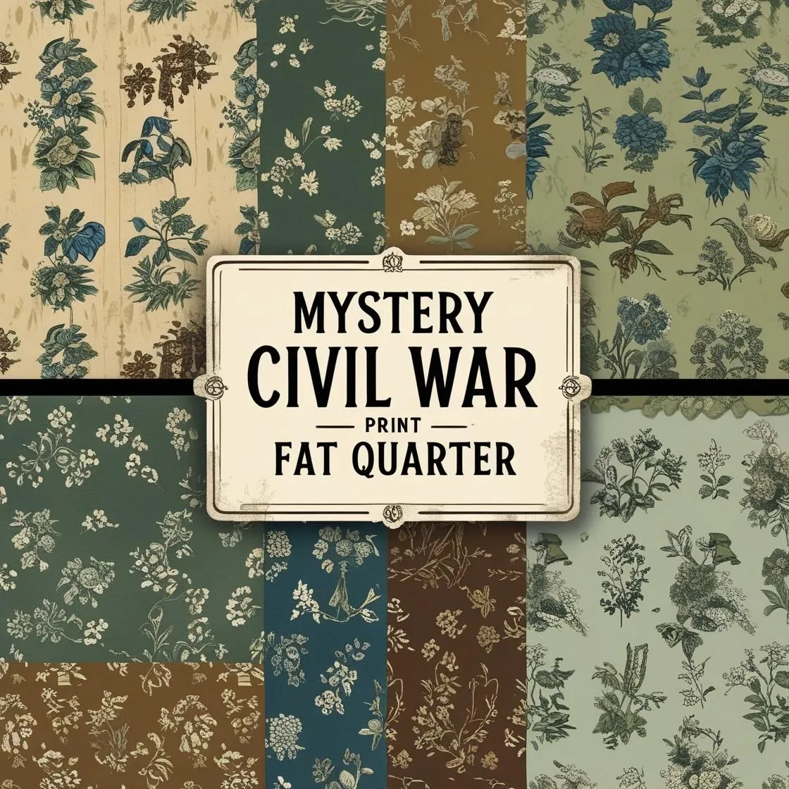 Product image for Civil War- Mystery Fat Quarter cotton civil war reproduction print