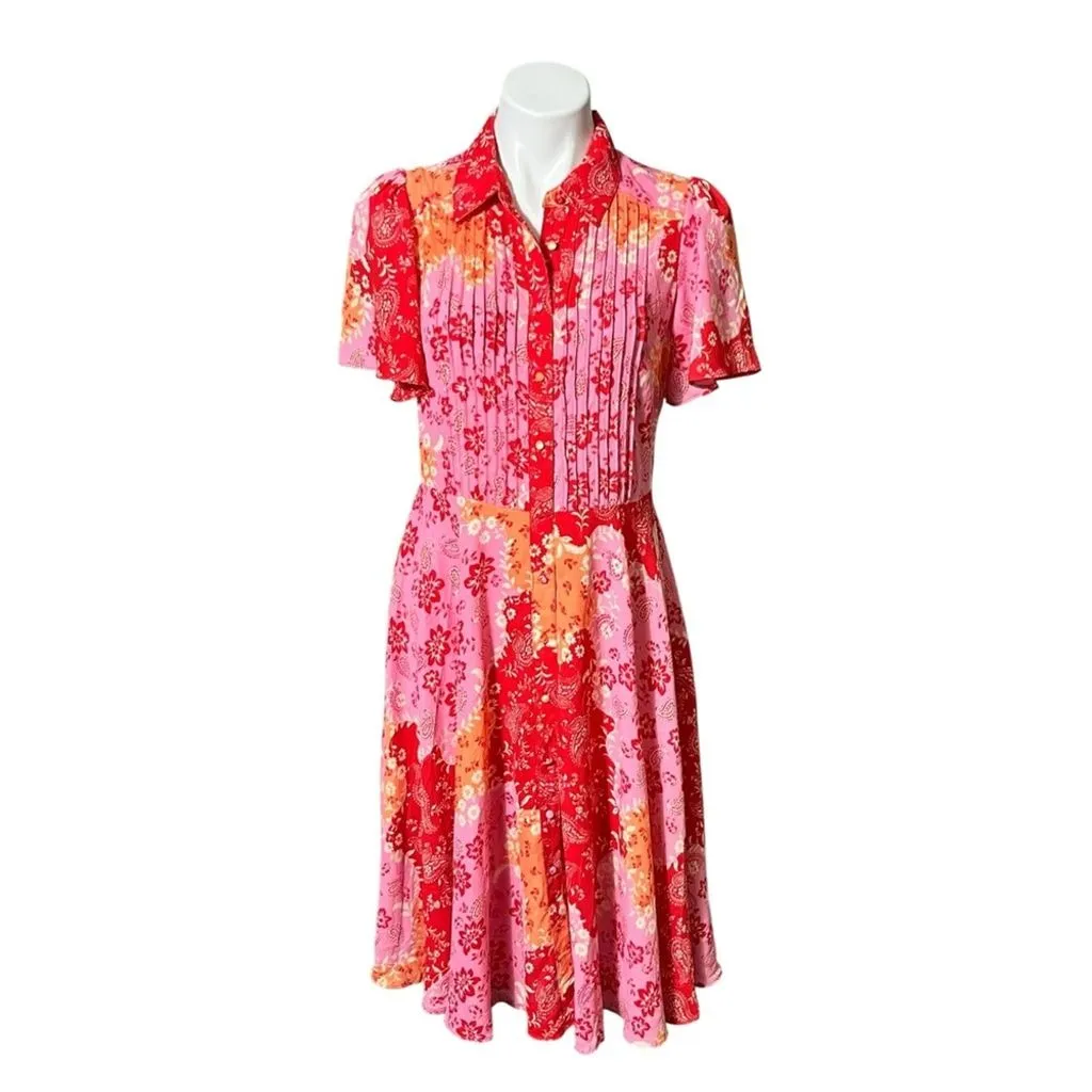 Product image for Nanette Lepore Floral Dress Size 8 Pink/Red