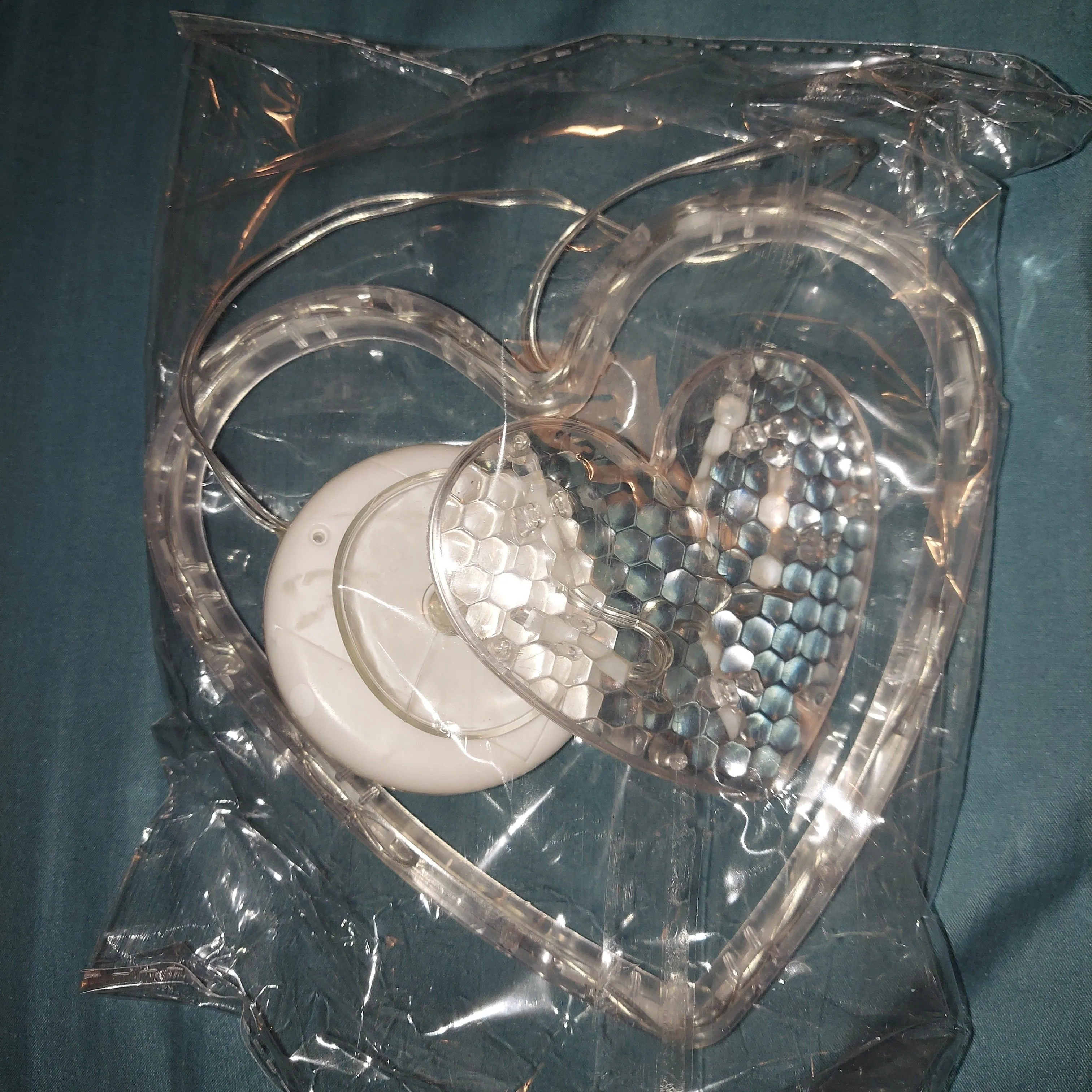 Product image for Red Double Heart LED Suction Cup Lights