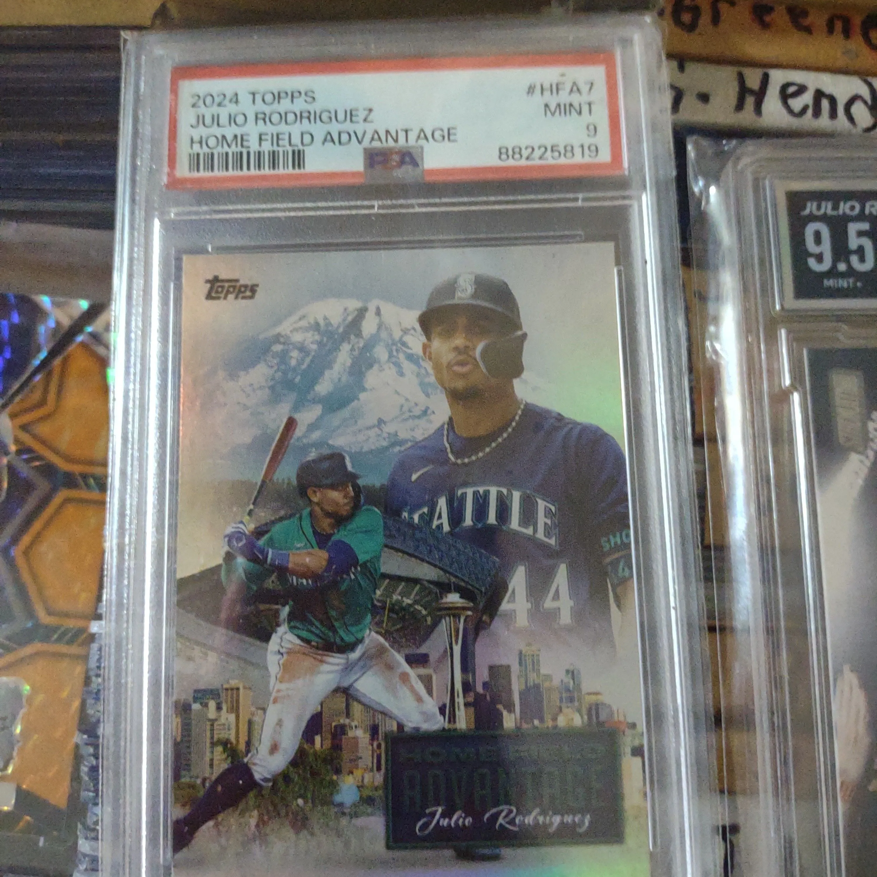 Product image for 2024 Topps Home Field Advantage Julio Rodriguez HFA7  PSA MINT 9