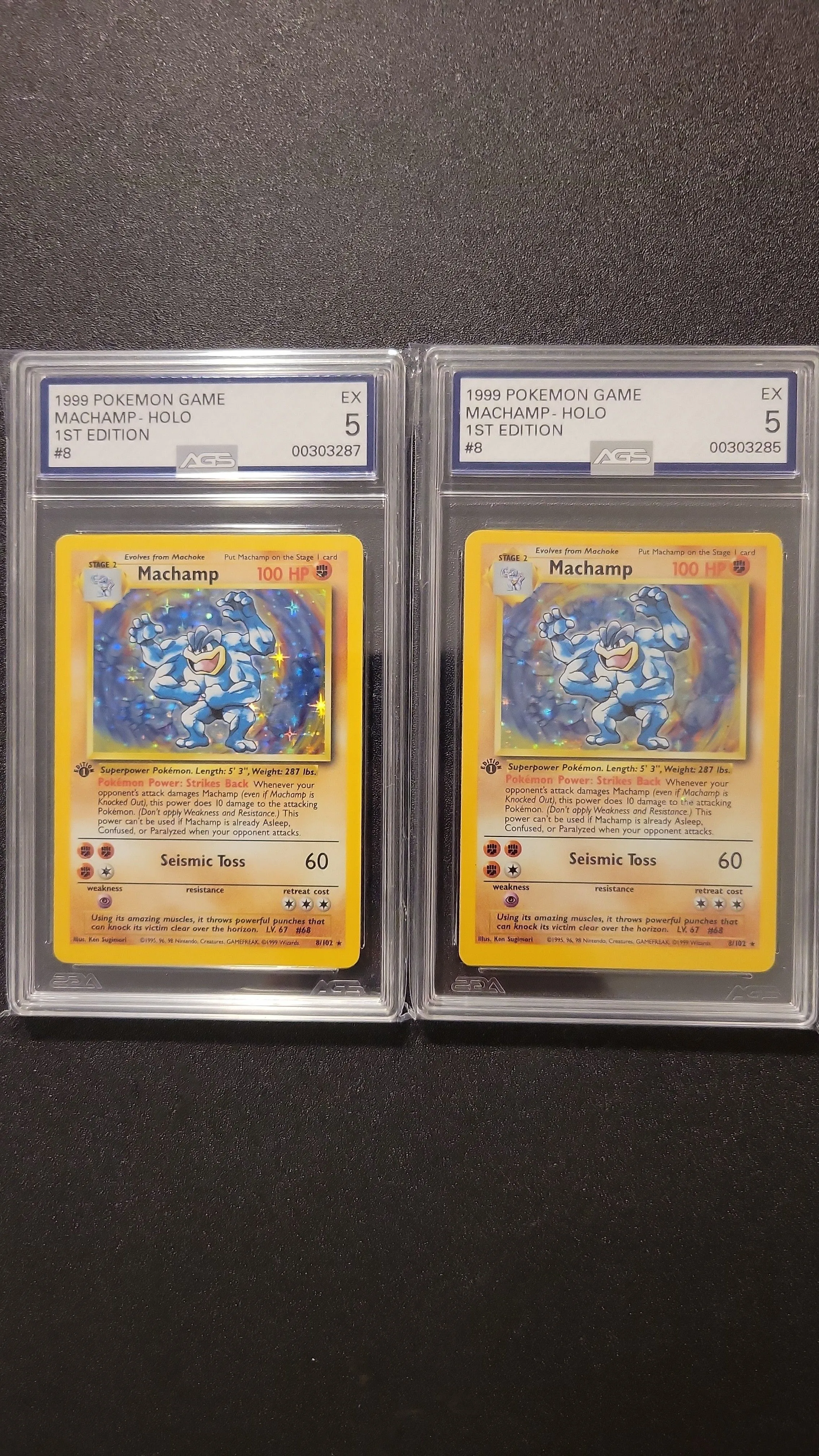 Product image for 1999 MACHAMP 1ST ED HOLO AGS5 ×2