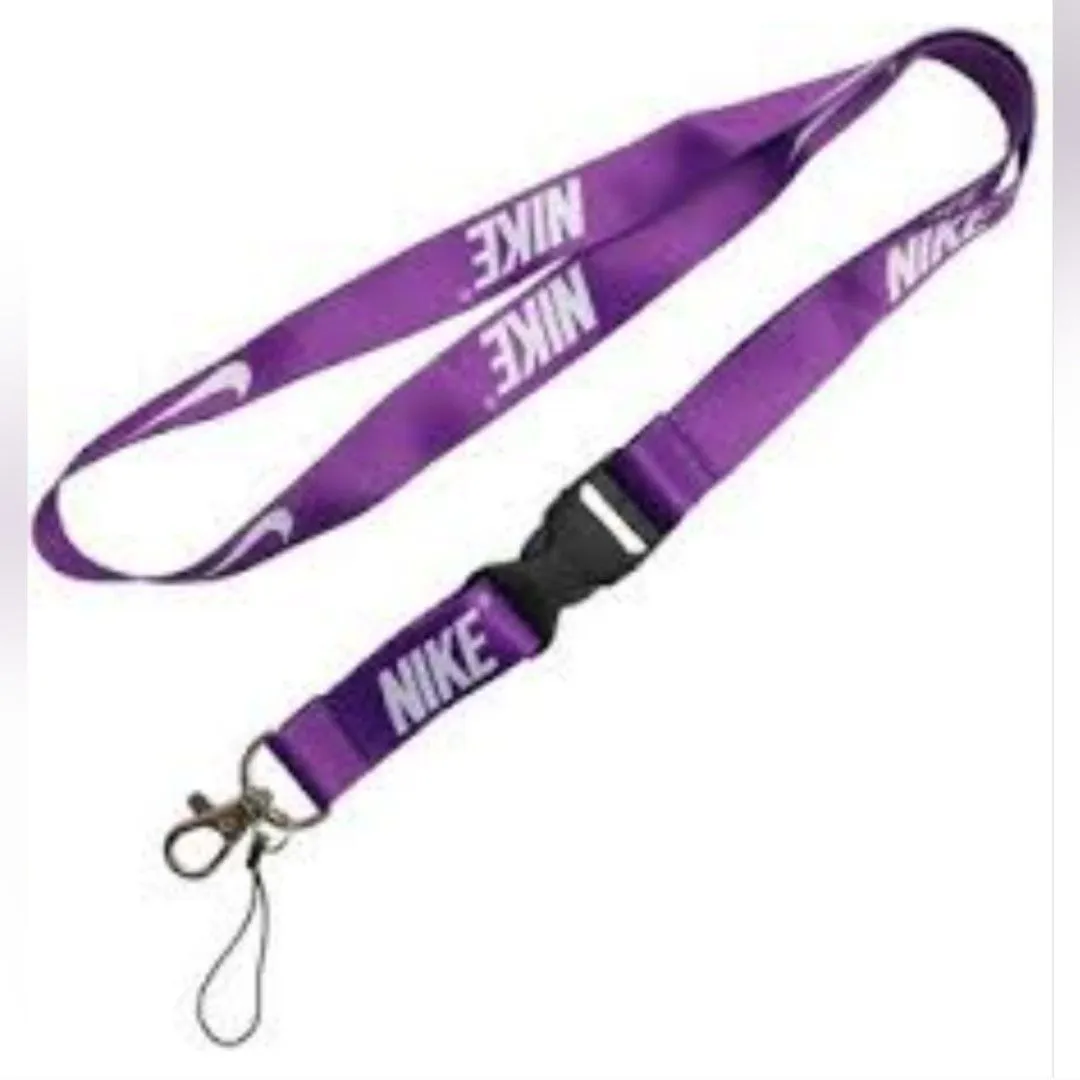 Product image for Purple Nike Breakaway Lanyard One Size Quick Release Key Chain ID Holder