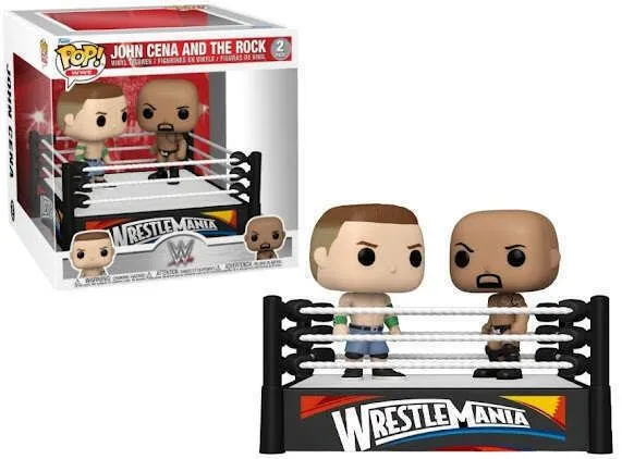 Product image for John Cena & The Rock (Wrestlemania Ring) **Box Damage** | Sports WWE