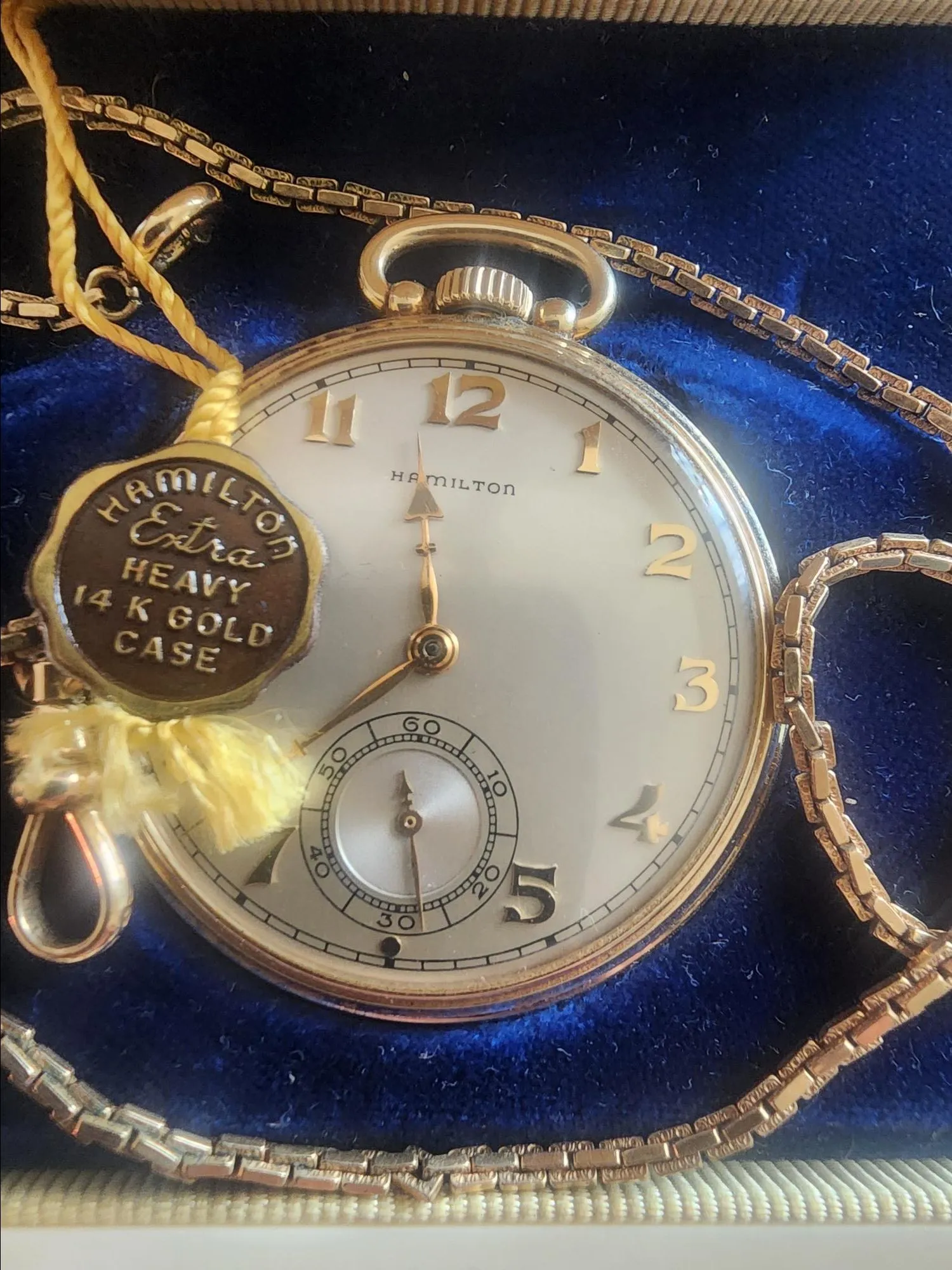 Heavy 14 Kt Gold Pocket Watch Chains GOLD POCKET WATCH HEAVY 14K