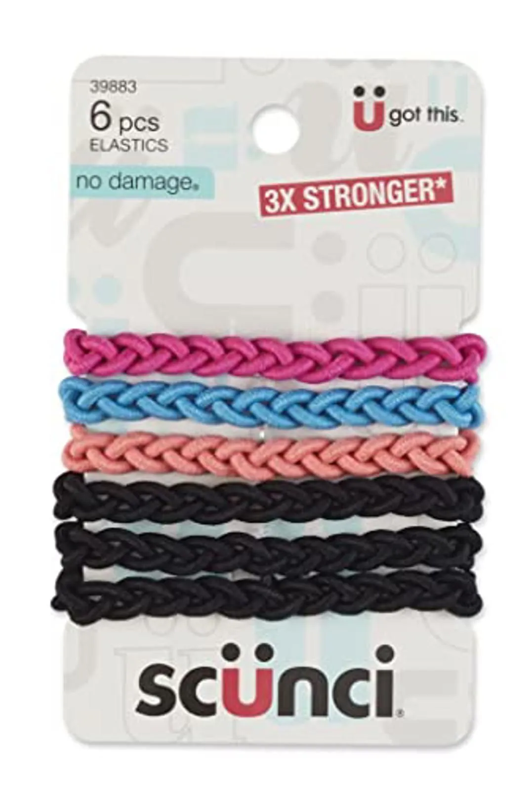 Product image for Scunci Everyday and Active Strand Elastics | Assorted Colors | 6-Pcs per Pack | 1-Pack