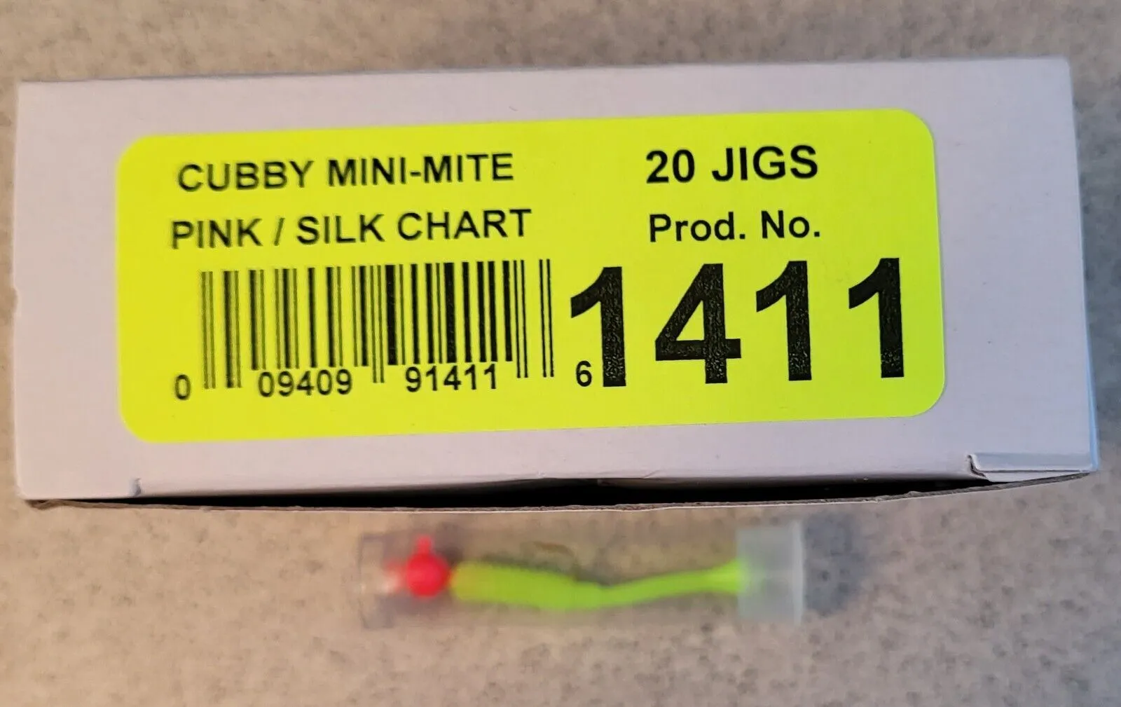 Product image for 20 CUBBY MIni-Mite 1/32oz Jig Pink/Silk Chartreuse 1411 NEW