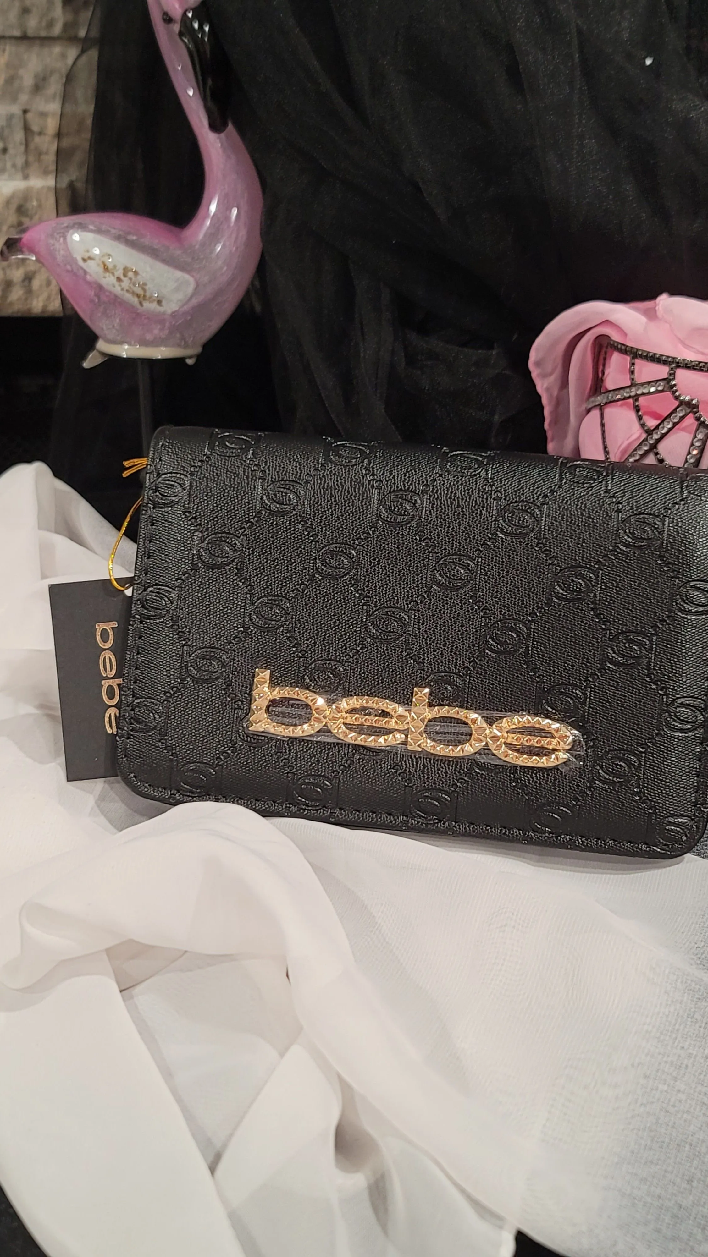 Product image for Bebe - Black w/ Gold Hardware Crossbody/ Purse