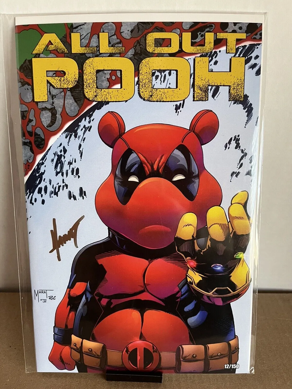 Product image for Do You Pooh? X-Men Homage by Marat Mychaels SIGNED #12/150