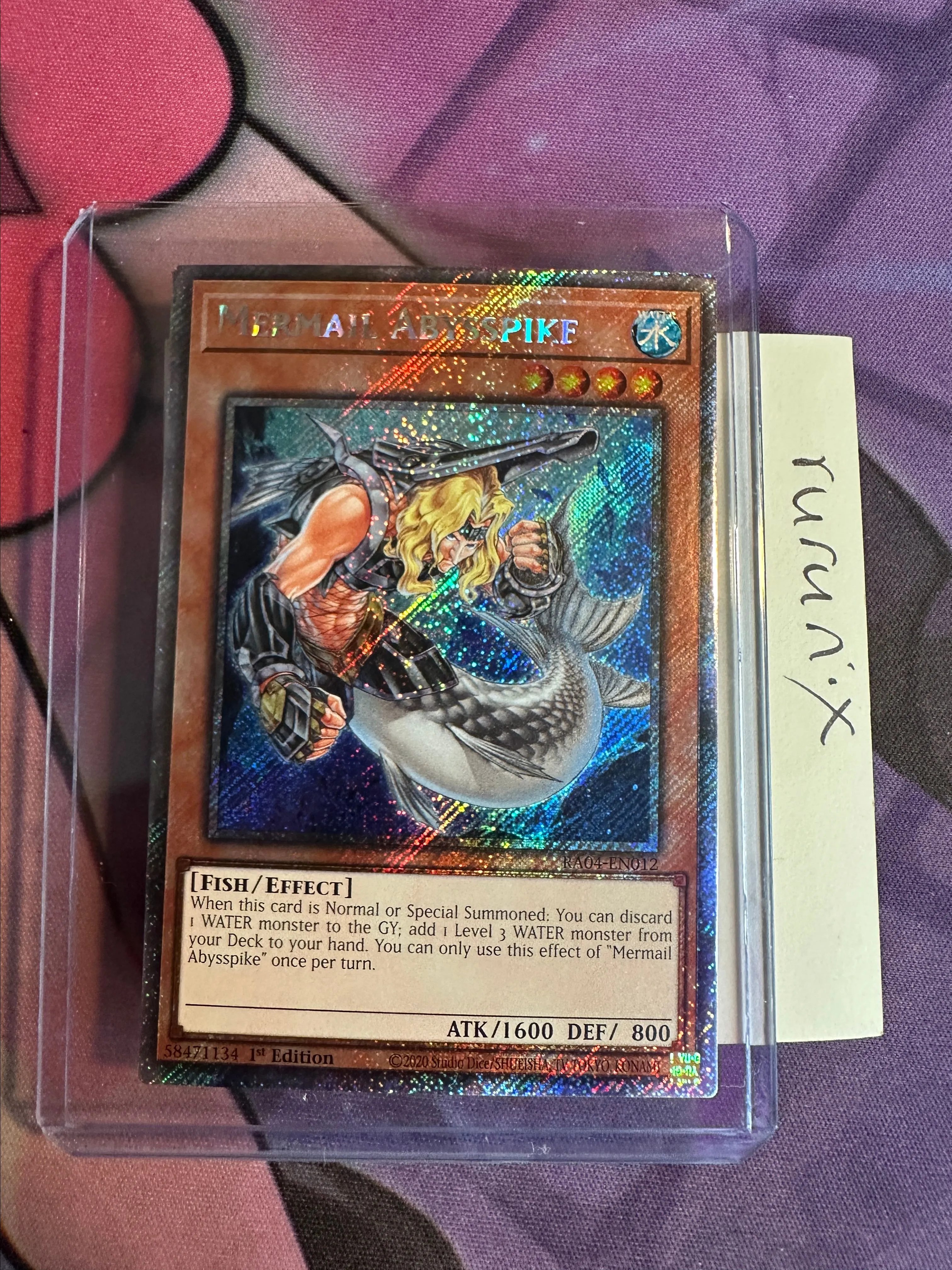Yugioh Mermail Abysspike (Platinum Secret Rare) RA04-EN012 - Quarter  Century Stampede  Whatnot: Shop, Sell, Connect