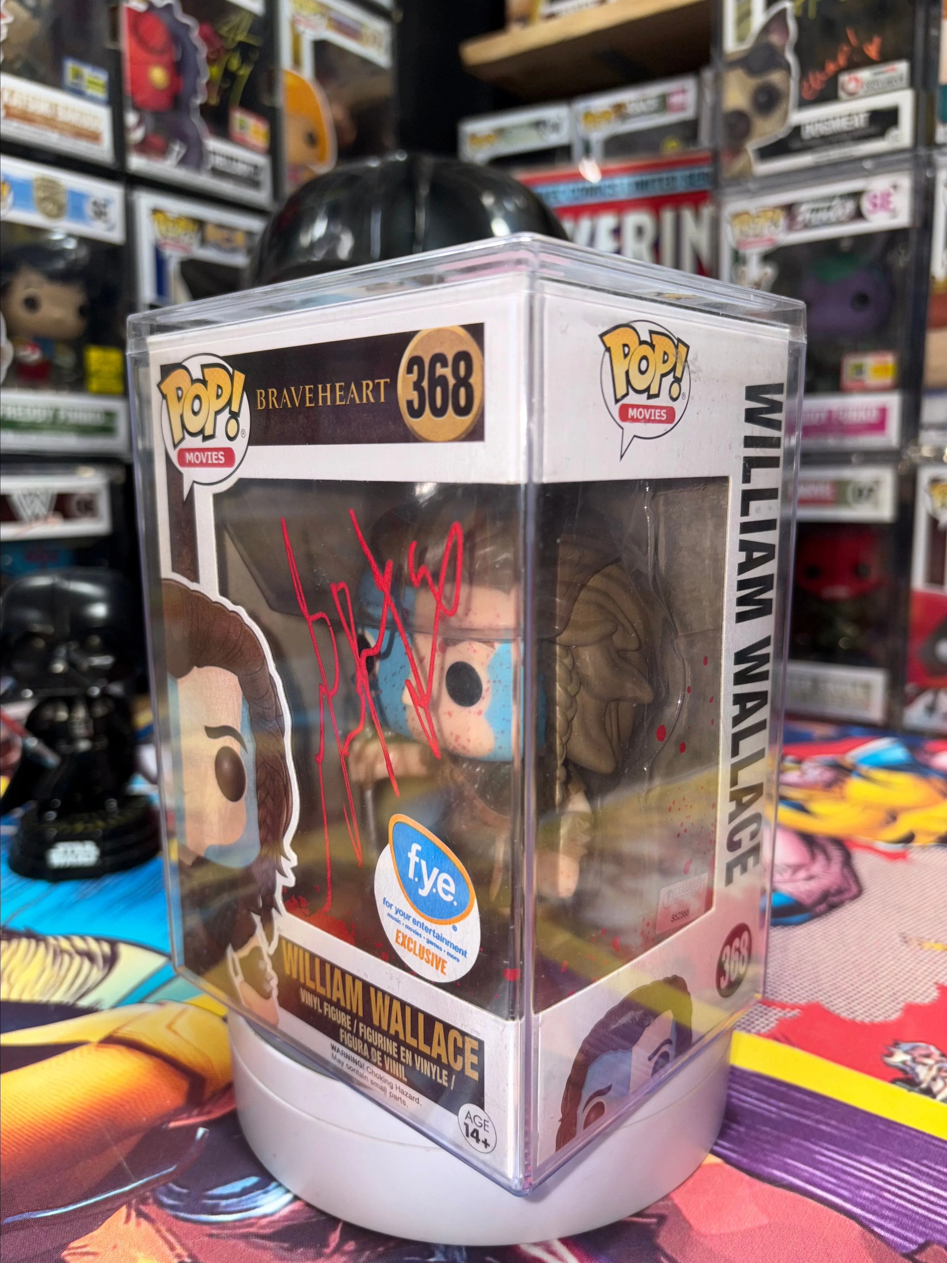 Product image for William Wallace fye exclusive Funko Pop signed