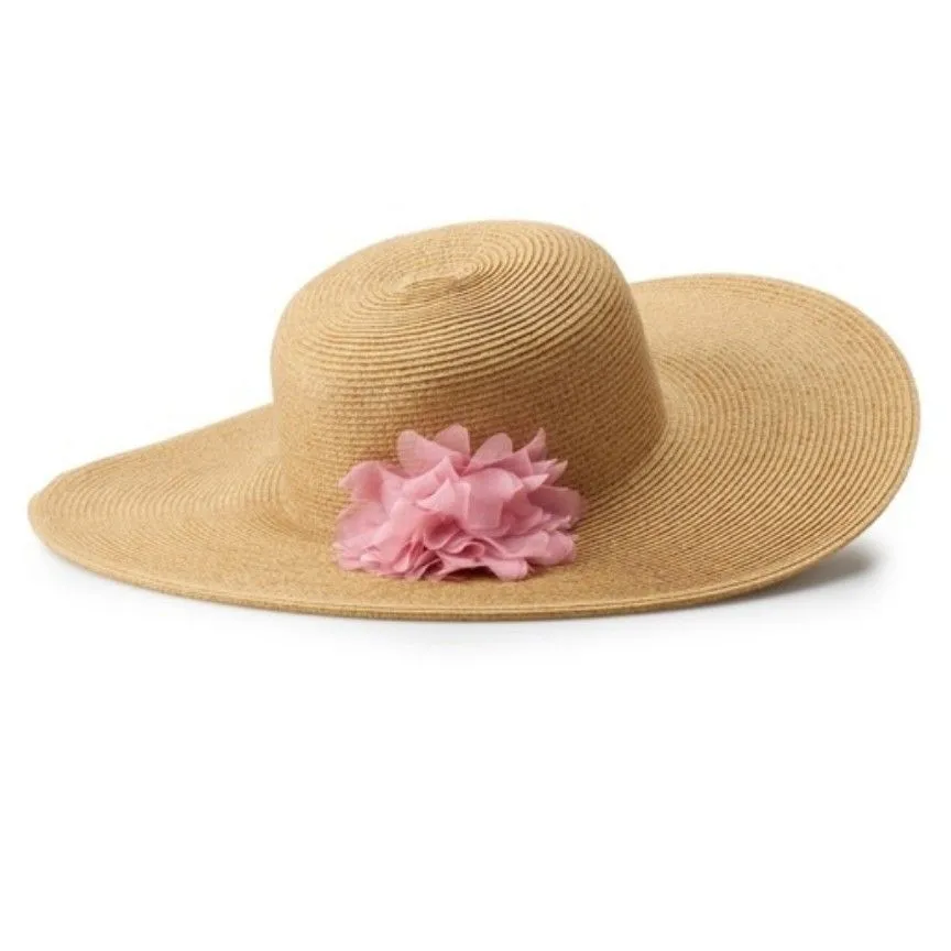Product image for Natural floral floppy hat