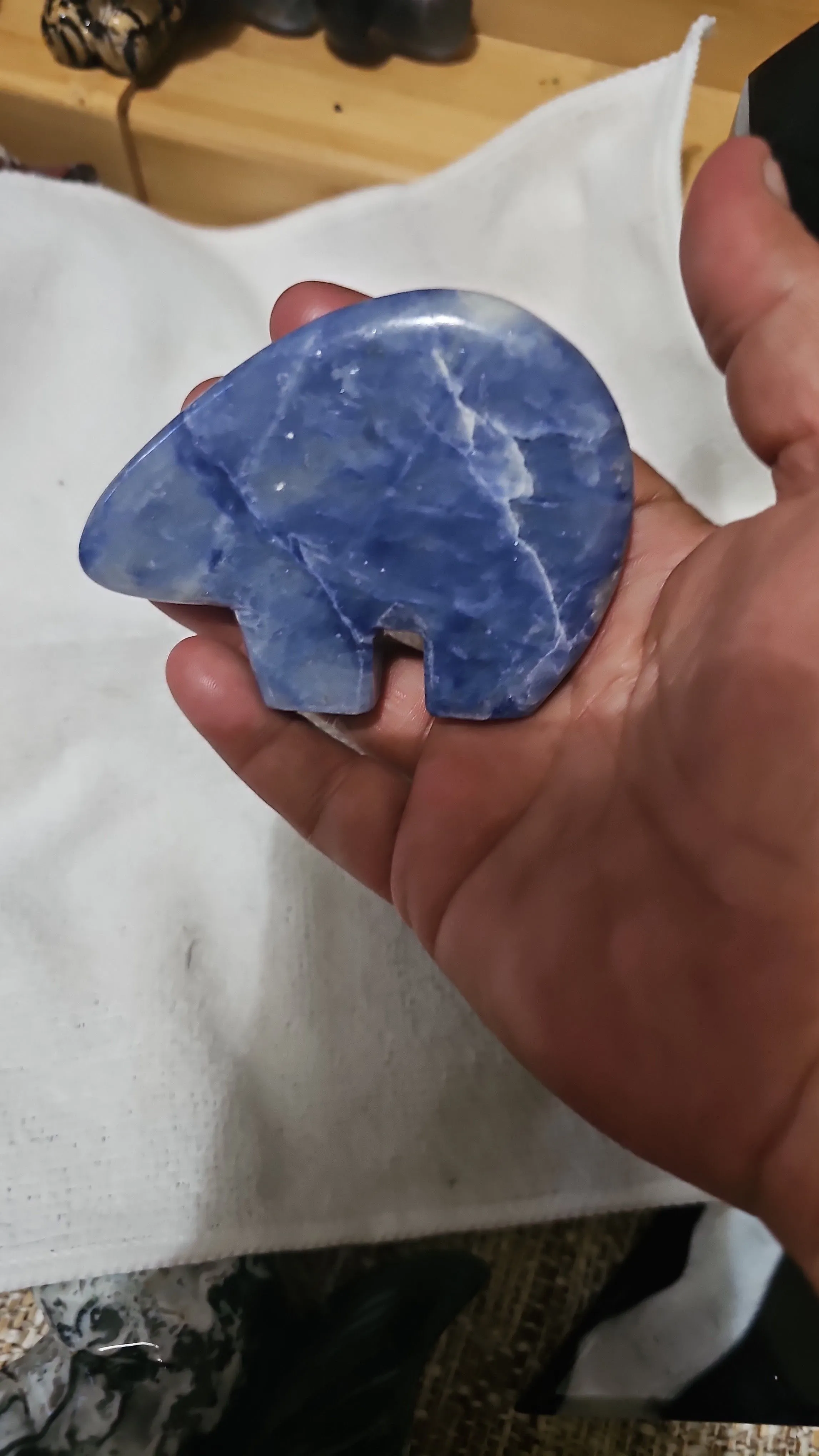 Product image for Blue Afghanite Zuni  Fetish Bear