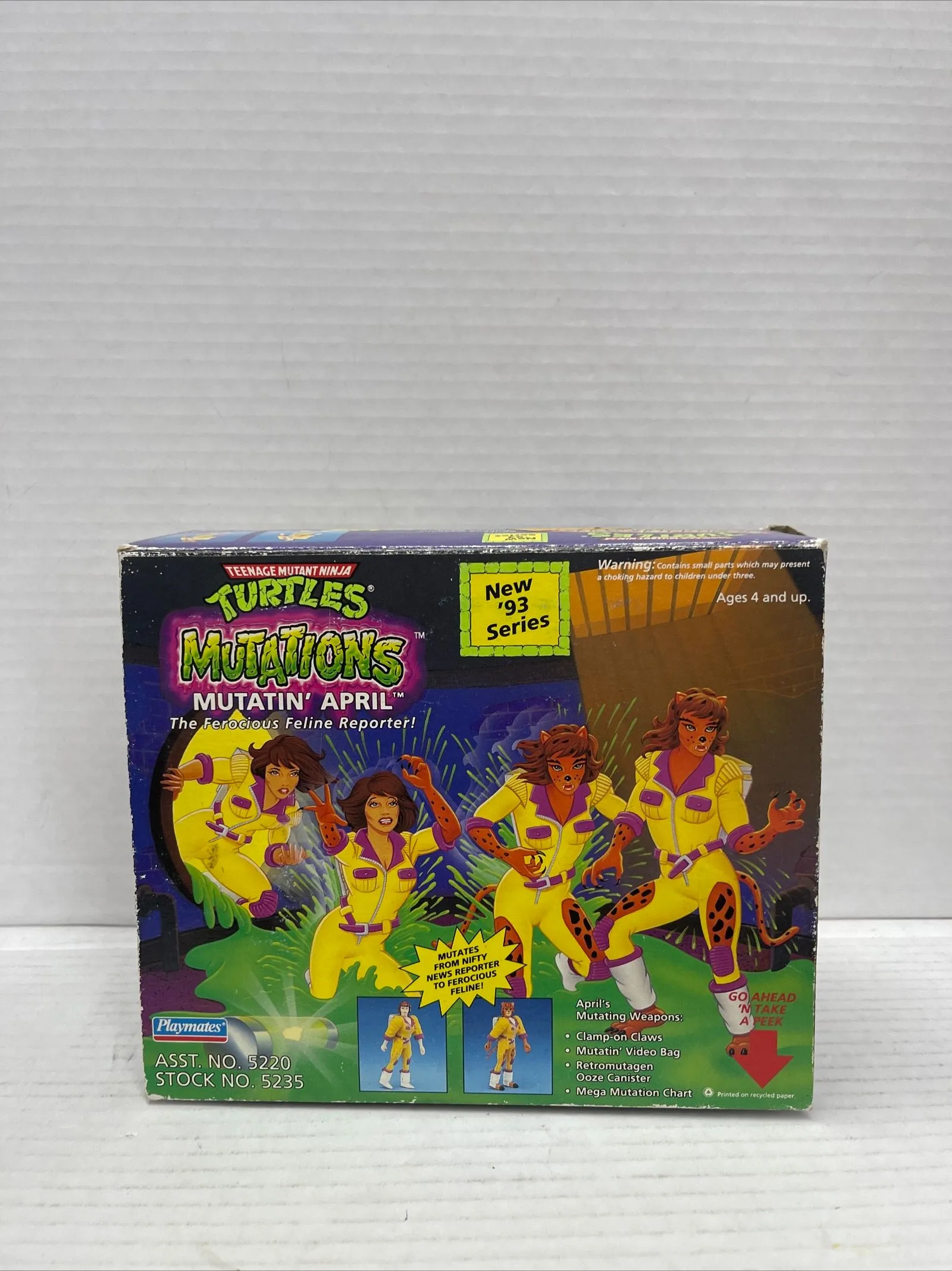 Product image for TMNT Mutations Mutatin' April Action Figure 1993 Playmates Item # 5220 READ
