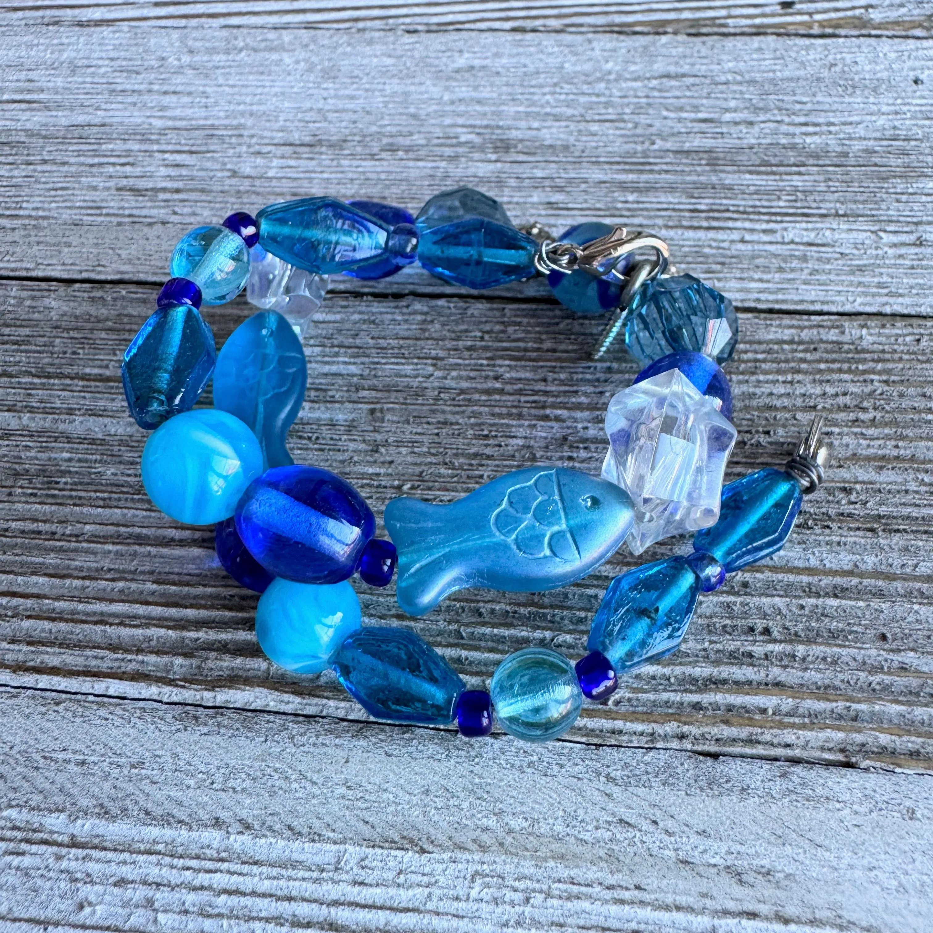 Product image for Blue Mixed Bead Strand
