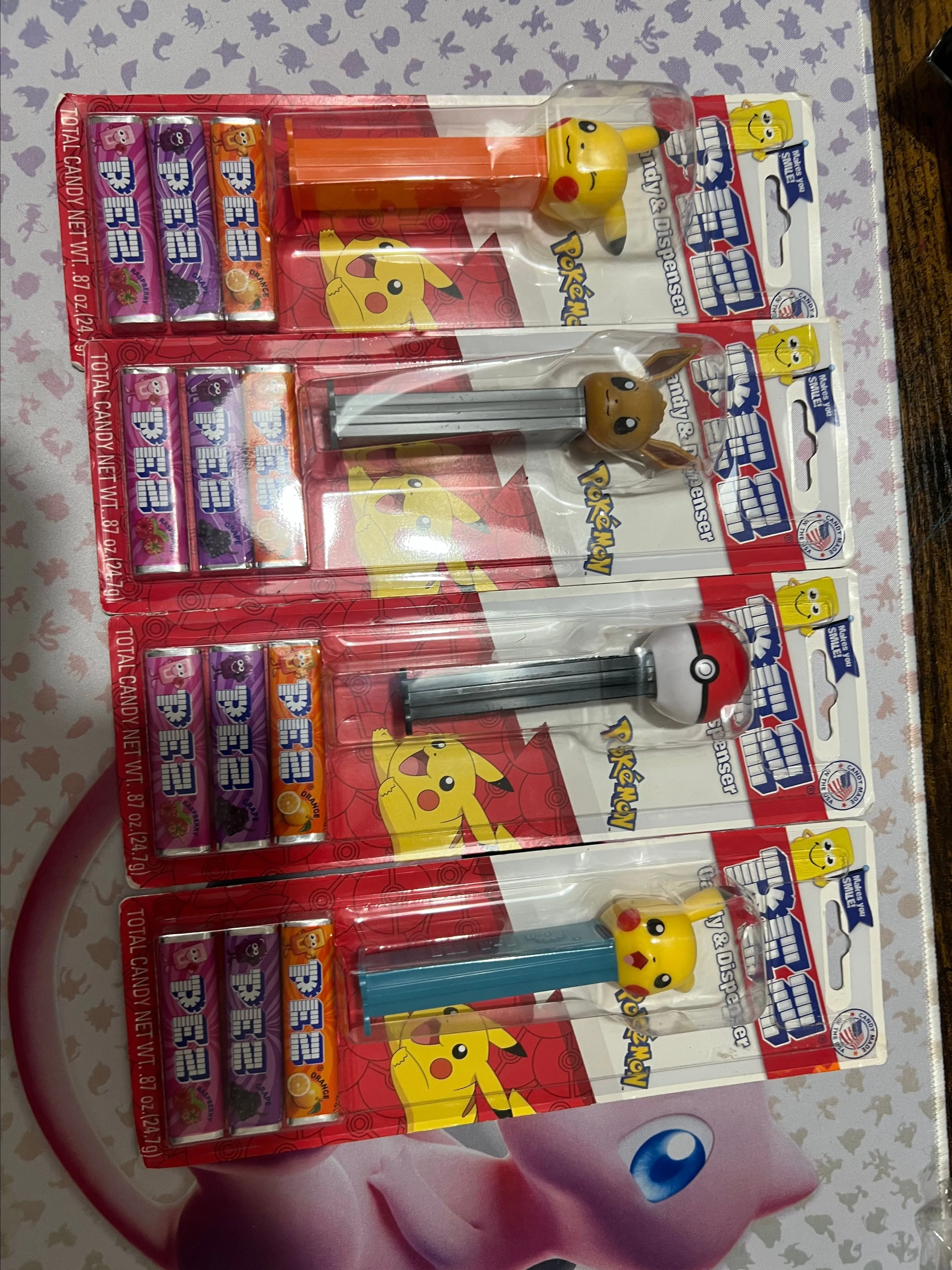 Product image for Complete Set Of 4 Pokémon Pez Dispensers Rare Highly Collectible Pokemon