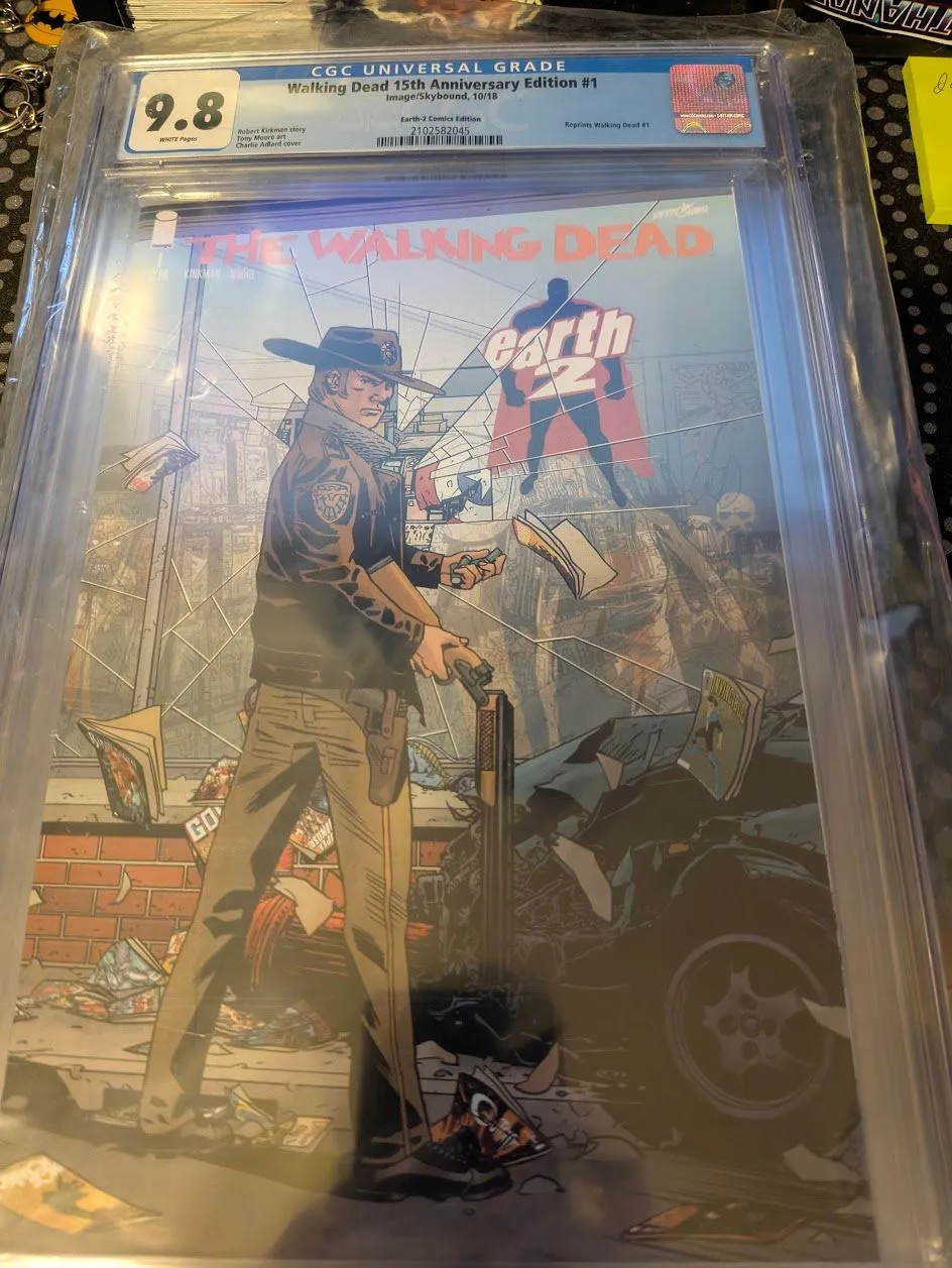 Product image for #🔥 CGC 9.8 WALKING DEAD #1 15TH ANNIVERSARY EDITION EARTH 2 EXCLUSIVE