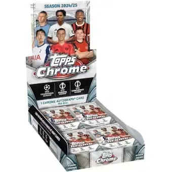 Product image for 2024-25 Topps Chrome UEFA Club Competitions Soccer Hobby Box