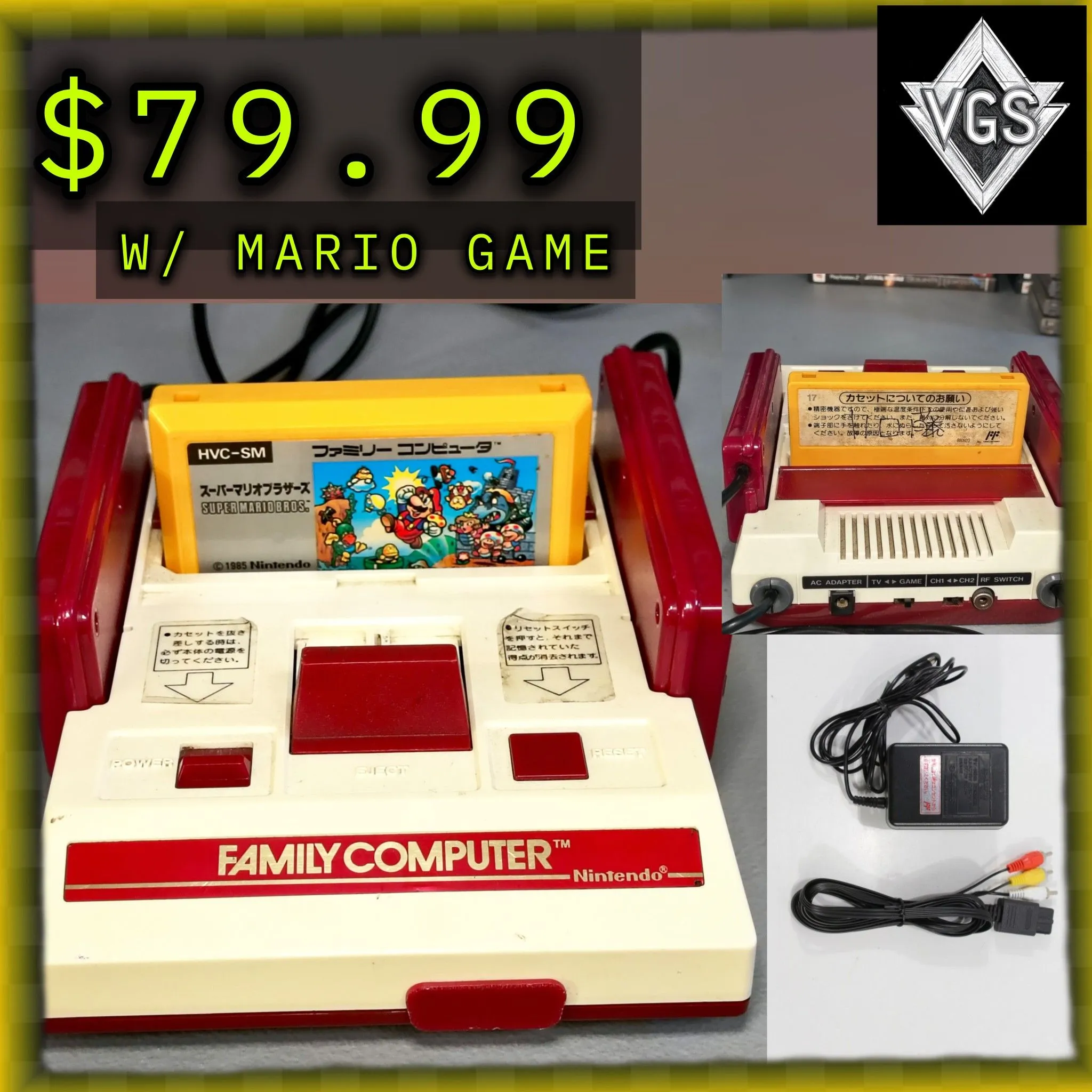 Product image for Nintendo Famicom Console (W/ Cables)
