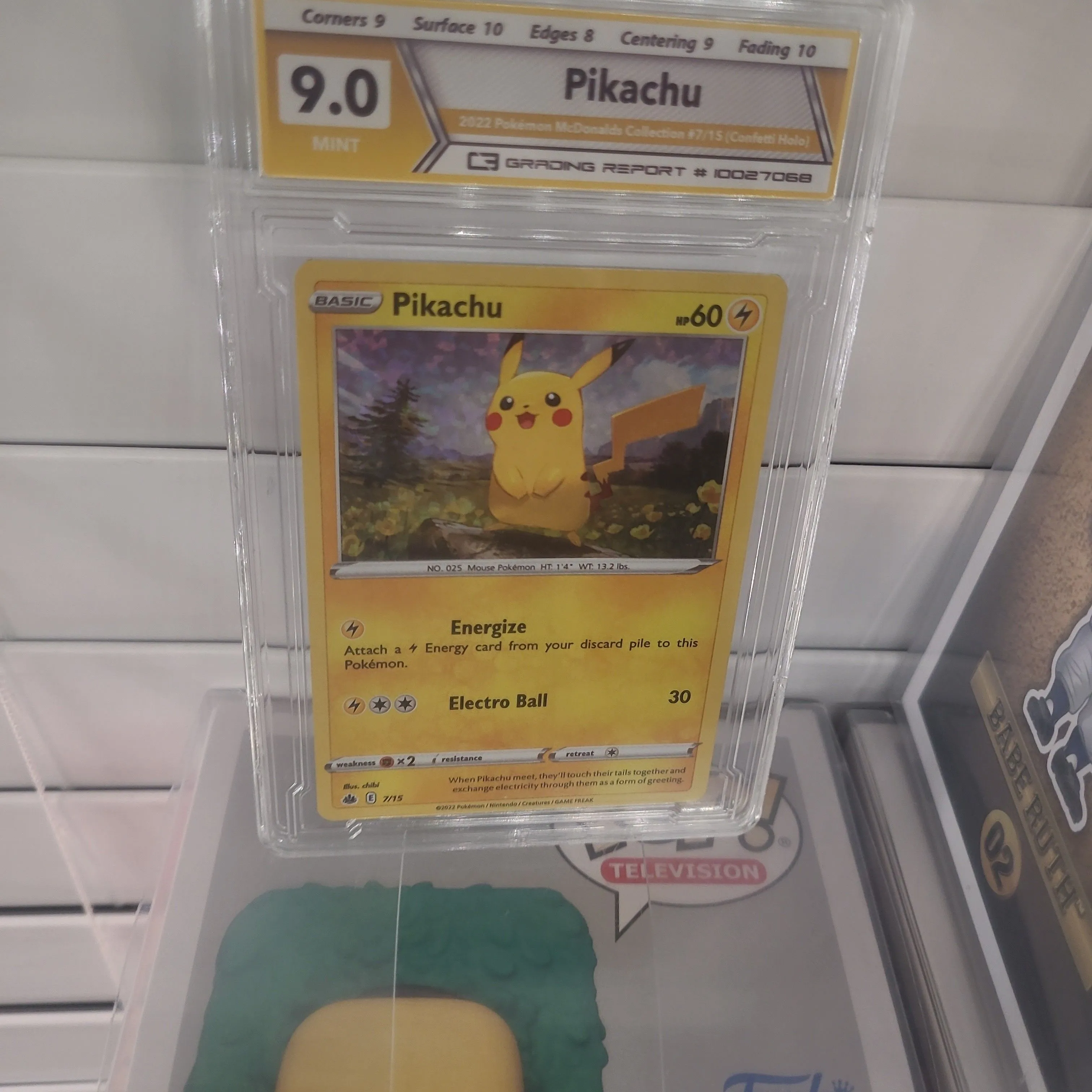 2022 Pokemon McDonalds Collection Pikachu # 7/15 Confetti Holo  C3Grading.com 9 Slab  Whatnot: Shop, Sell, Connect
