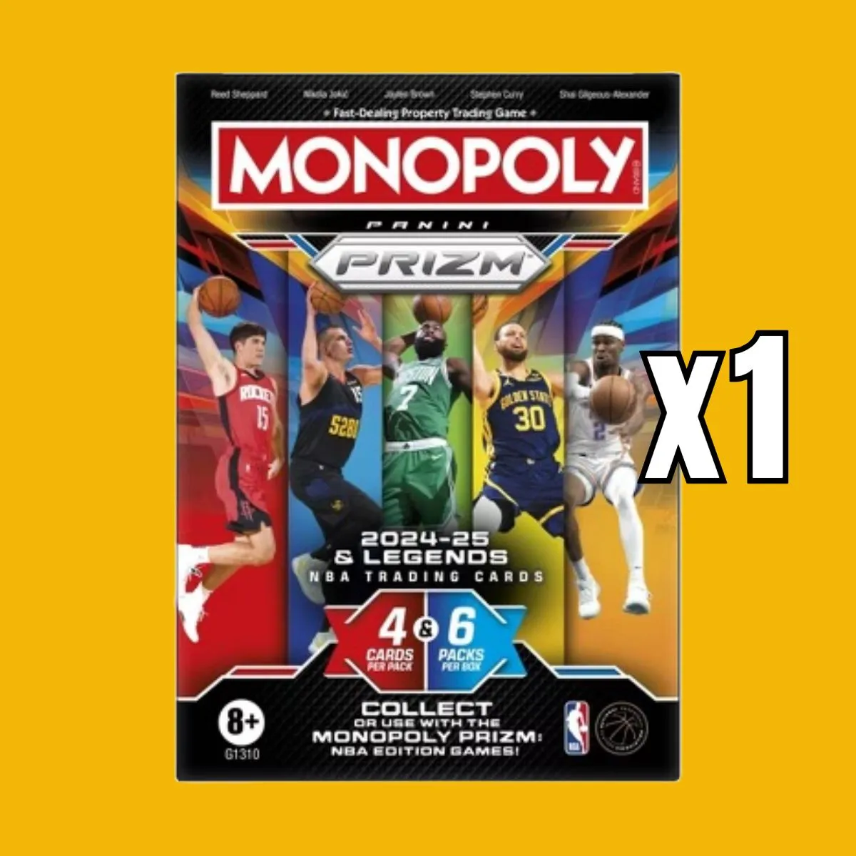 Product image for 1️⃣ NBA Monopoly Panini Prism 2024-2025 Pack