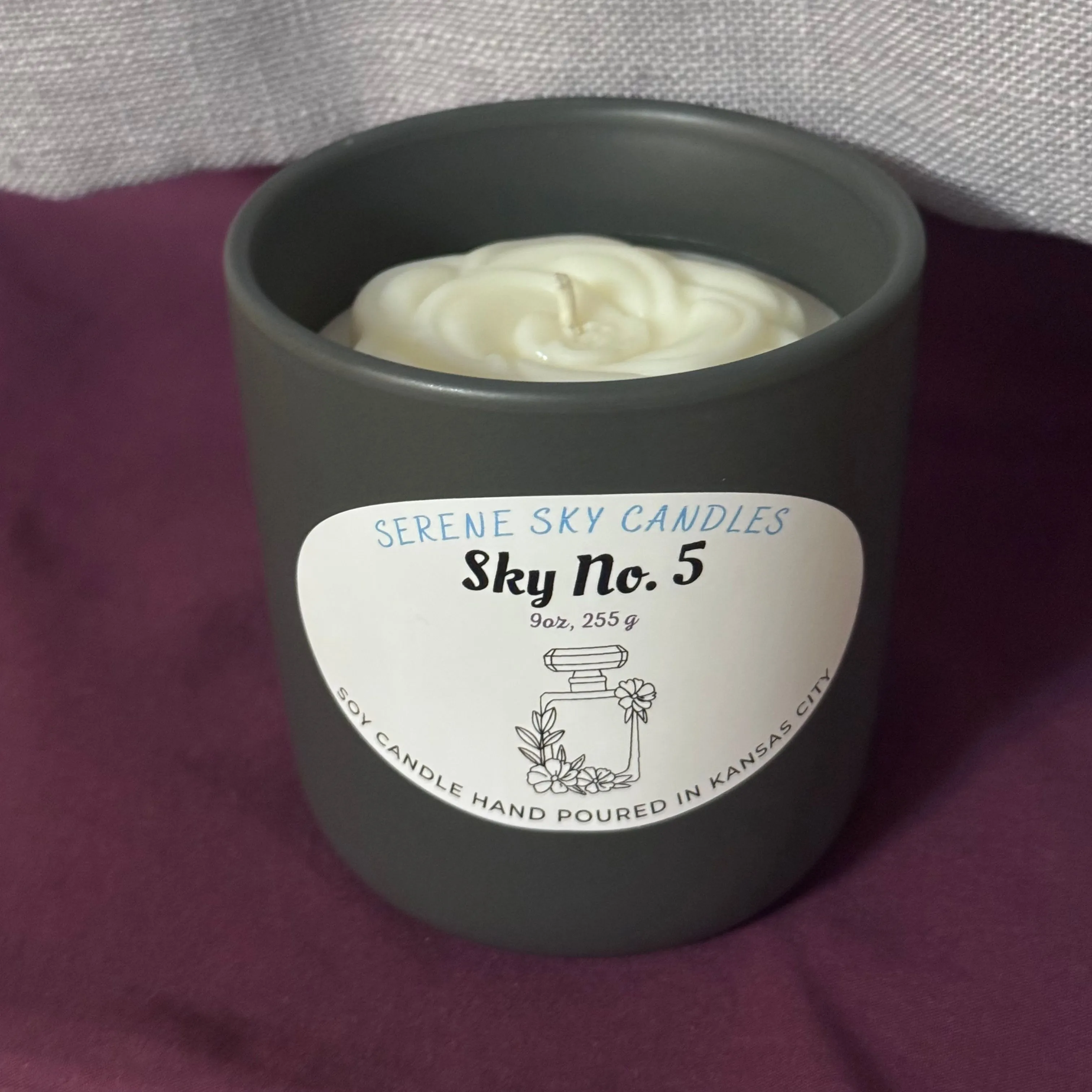 Product image for "Sky No 5" Candle: Charcoal